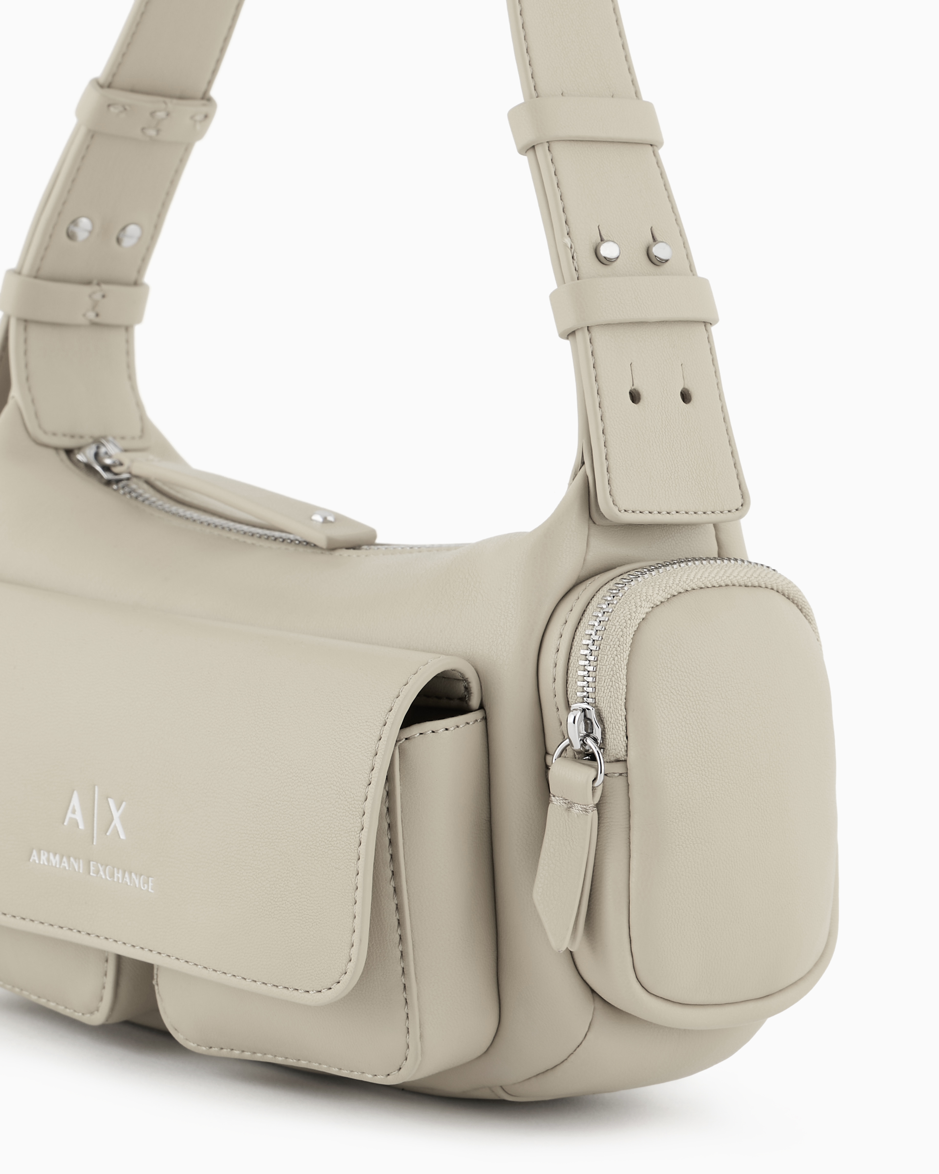 Large shoulder bag with side pockets