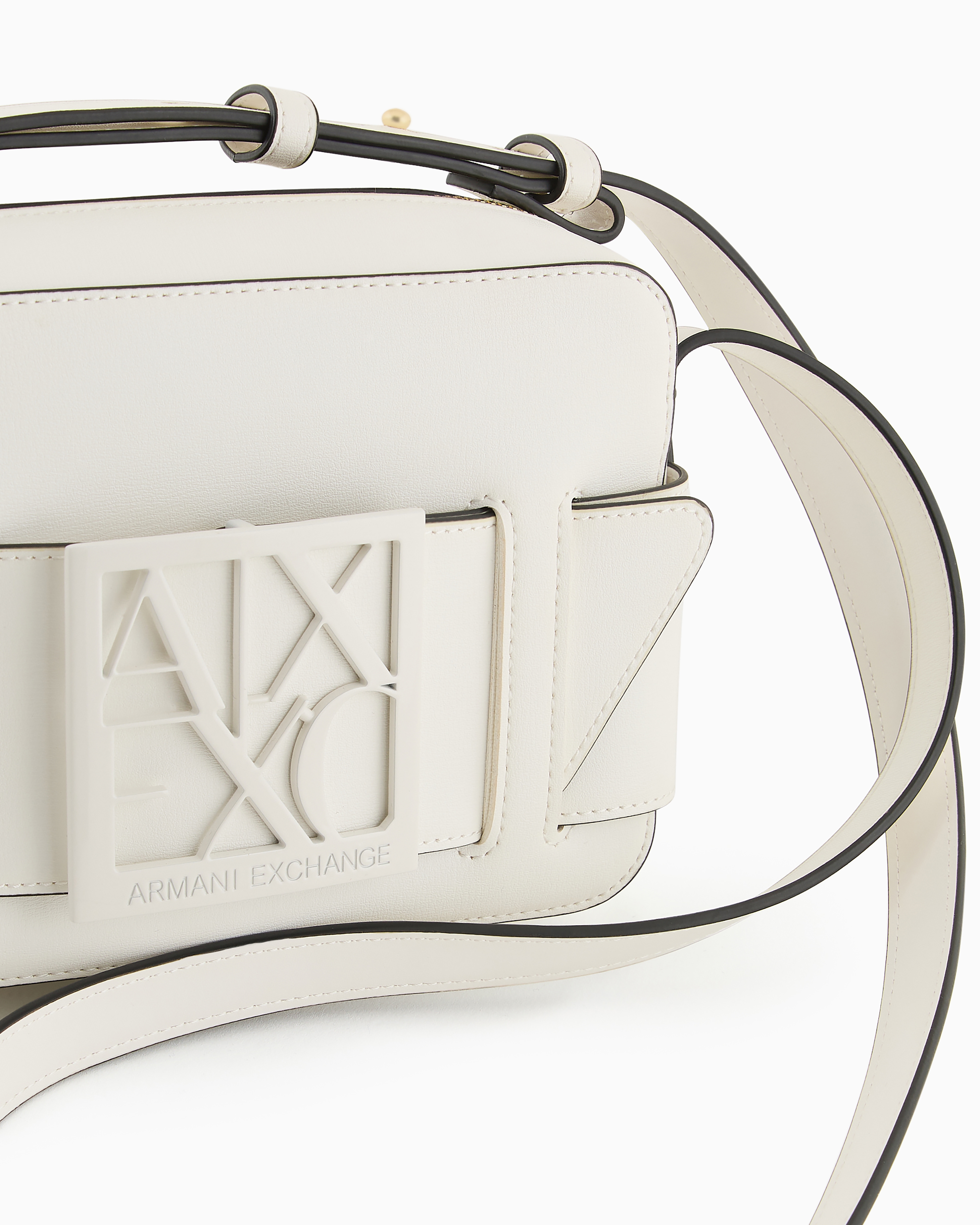 Armani Exchange - Crossbody bag with logo, Woman, White, Size: TU