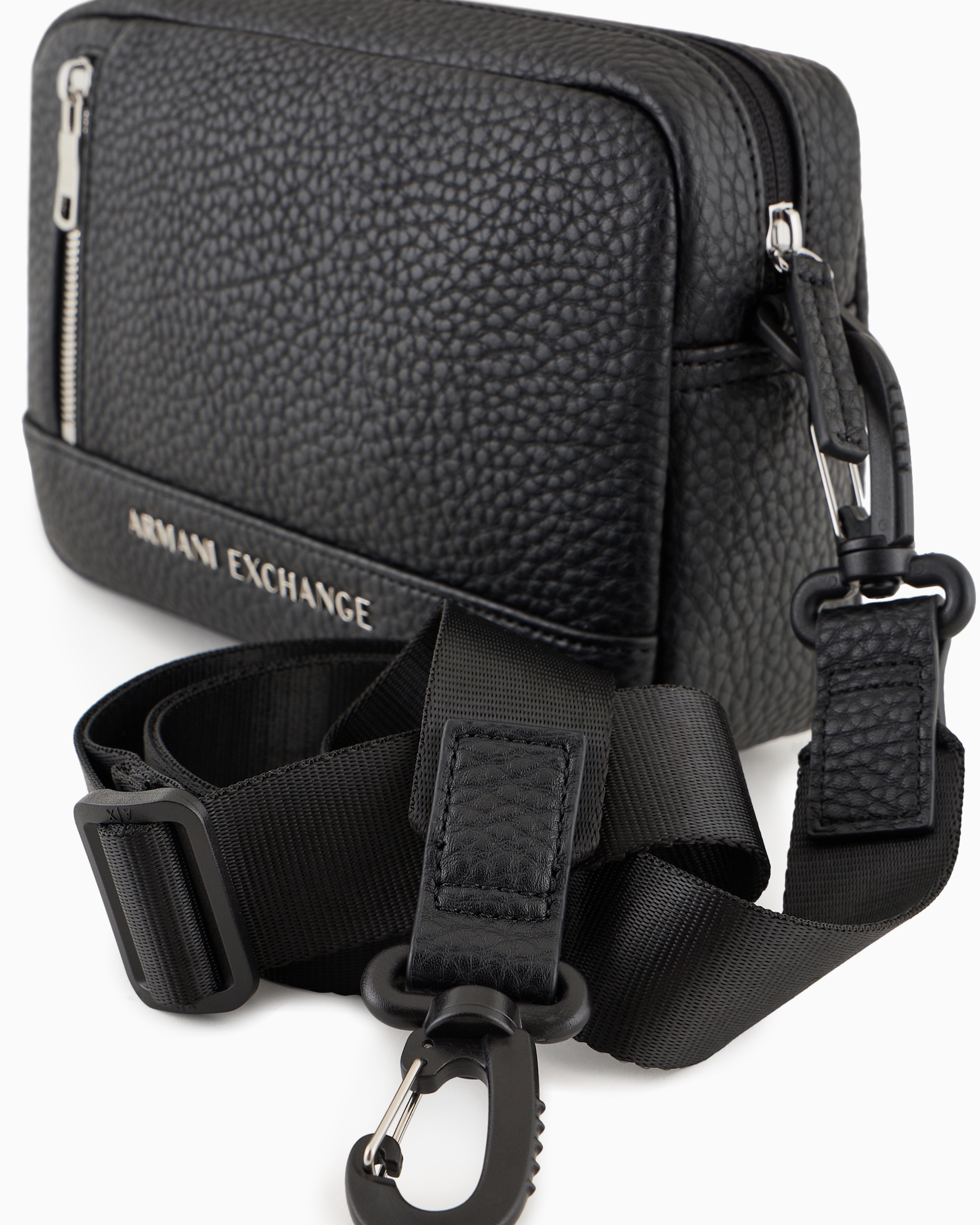 Armani Exchange -  Camera case bag with metal logo, Man, Black, Size: TU