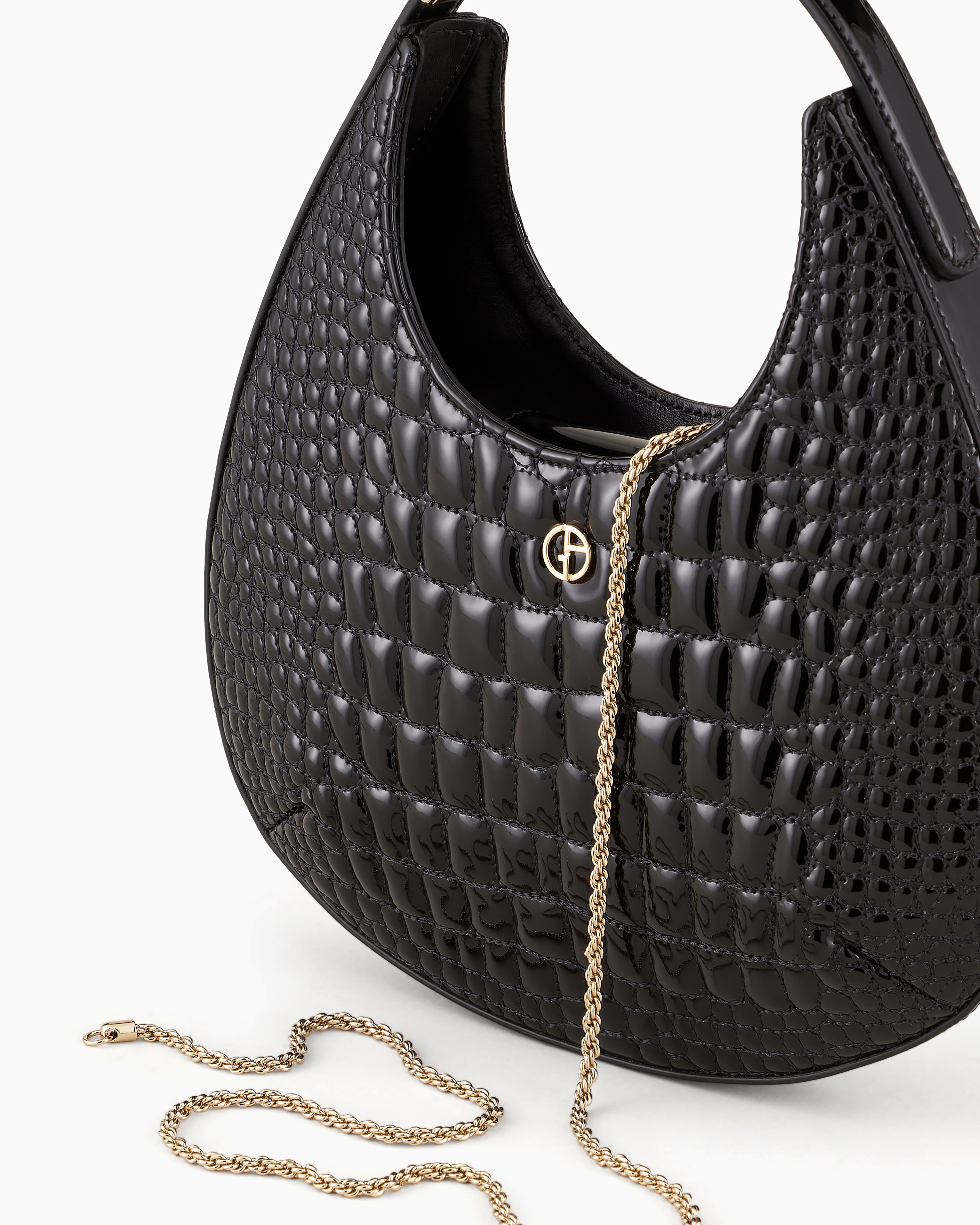 Giorgio Armani クロコダイル ショルダーバッグ ジョルジオ アルマーニGIORGIO ARMANI クロコ型押しショルダー