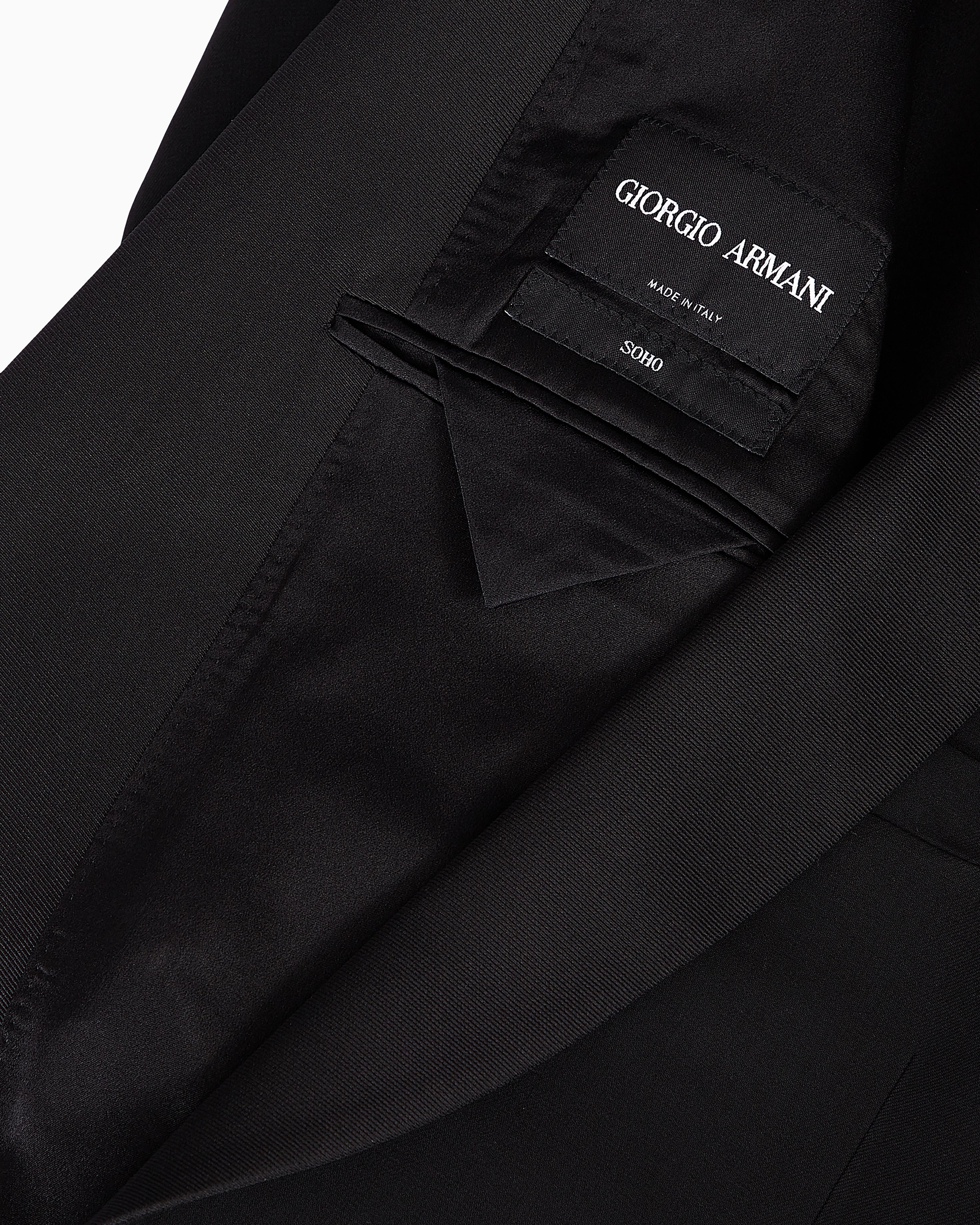 Soho Line single-breasted tuxedo in wool crêpe | Giorgio Armani