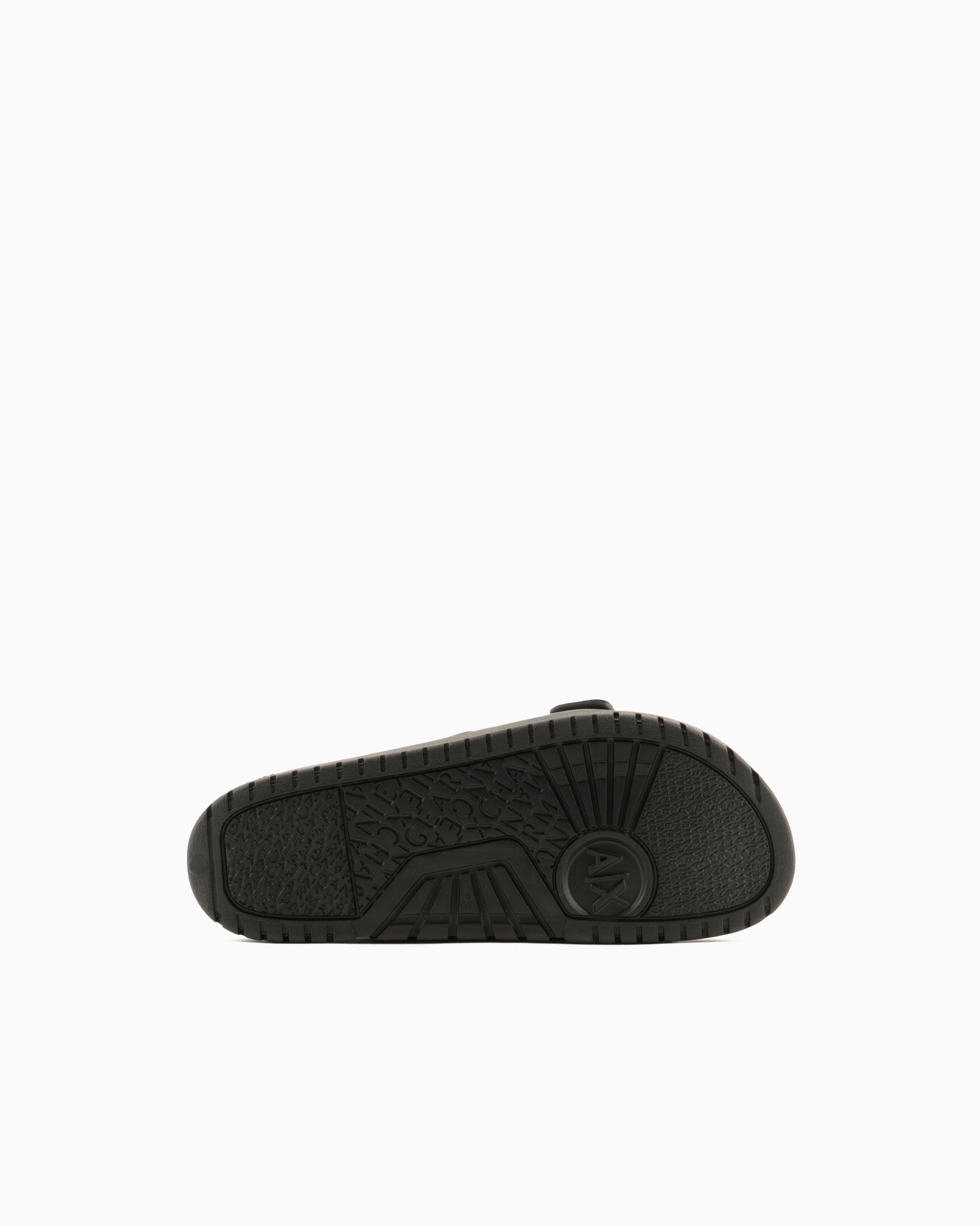 Armani Exchange - Slippers with two straps and buckles, Man, Black, Size:
