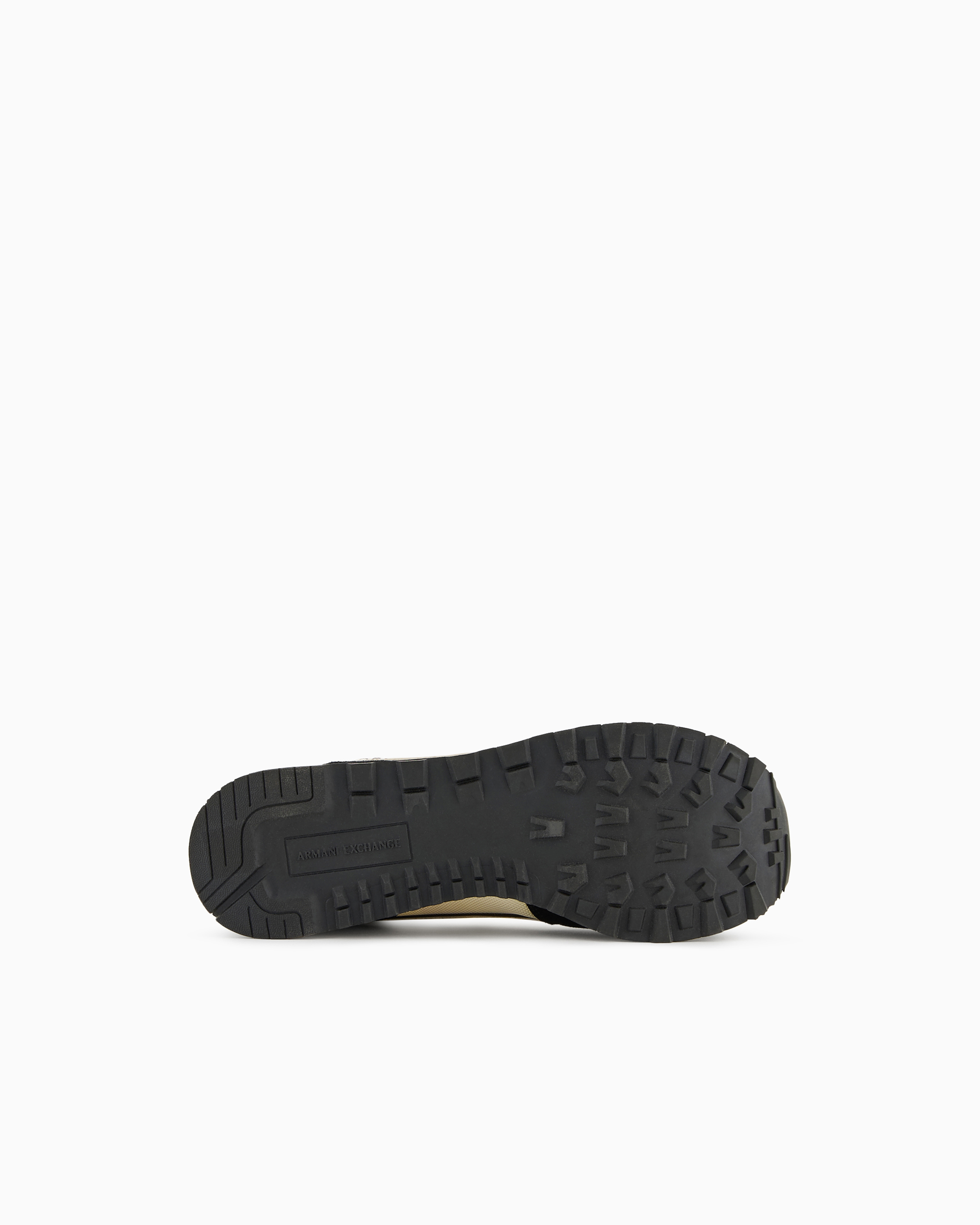 Armani Exchange - Suede sneakers with mesh inserts, Man, Black, Size: