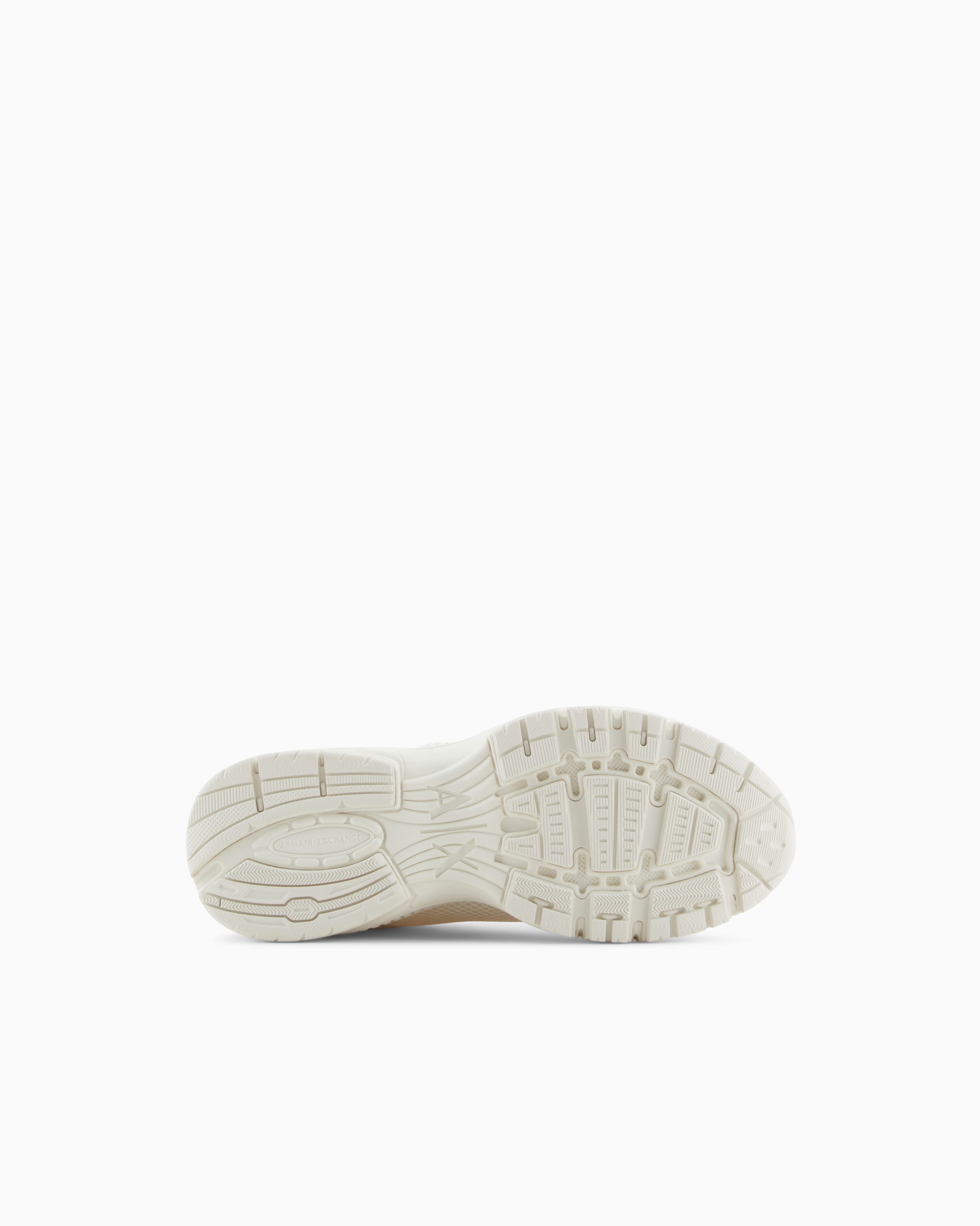 Armani Exchange - Chunky sneakers with contrasting inserts, Woman, White, Size: