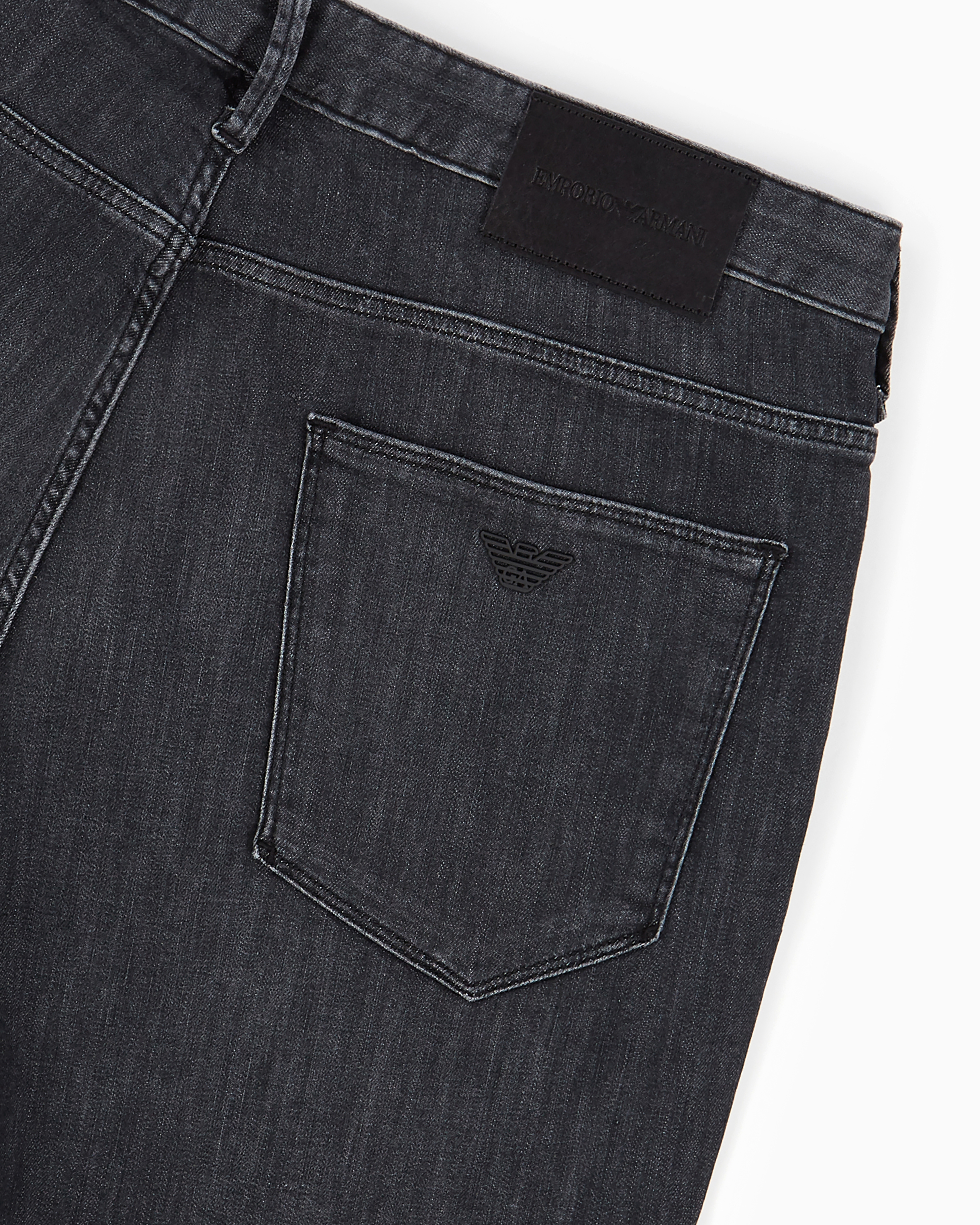 J06 Worn-effect wash, slim-fit, 8 oz denim jeans | Emporio