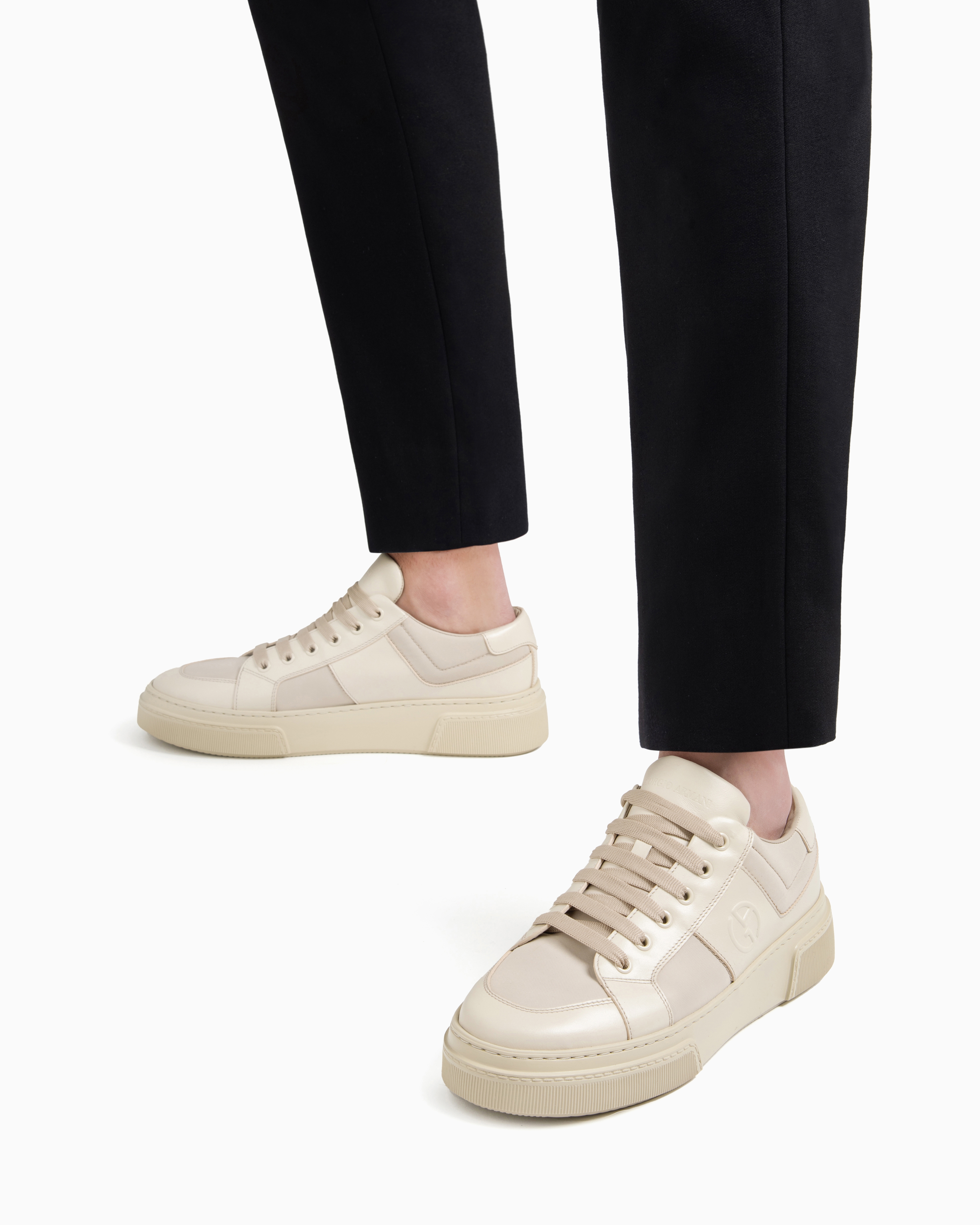スニーカー GIORGIO ARMANI Men Sneakers X2X172XN152A645 Beige Giorgio Armani Sneaker - Beige - Men | X2X172XN152A645