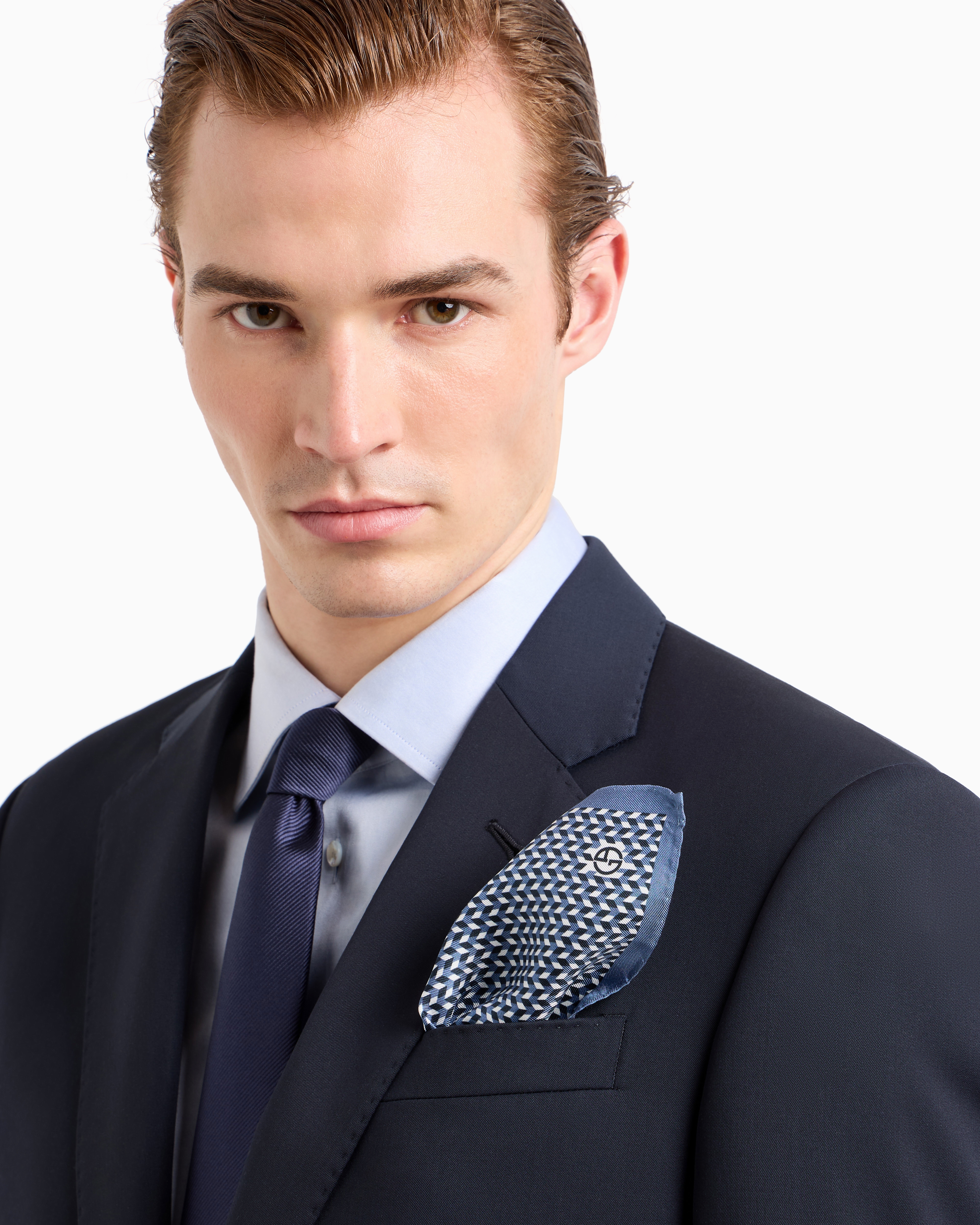 Printed silk pocket square | Giorgio Armani