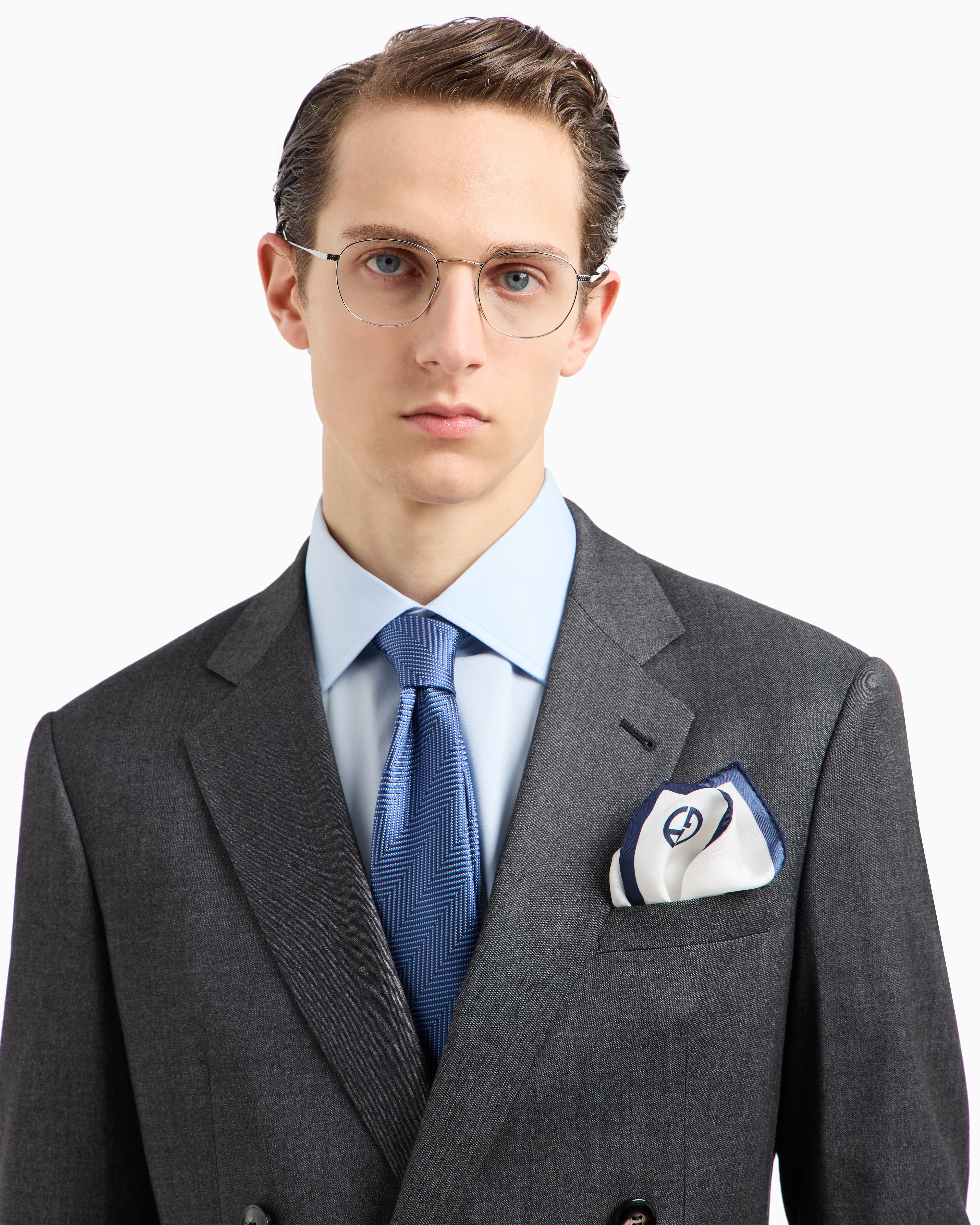 ARMANI COLLEZIONI ネクタイ＆ポケットチーフセット 340033_CC113_00017_G_FW2024.jpg