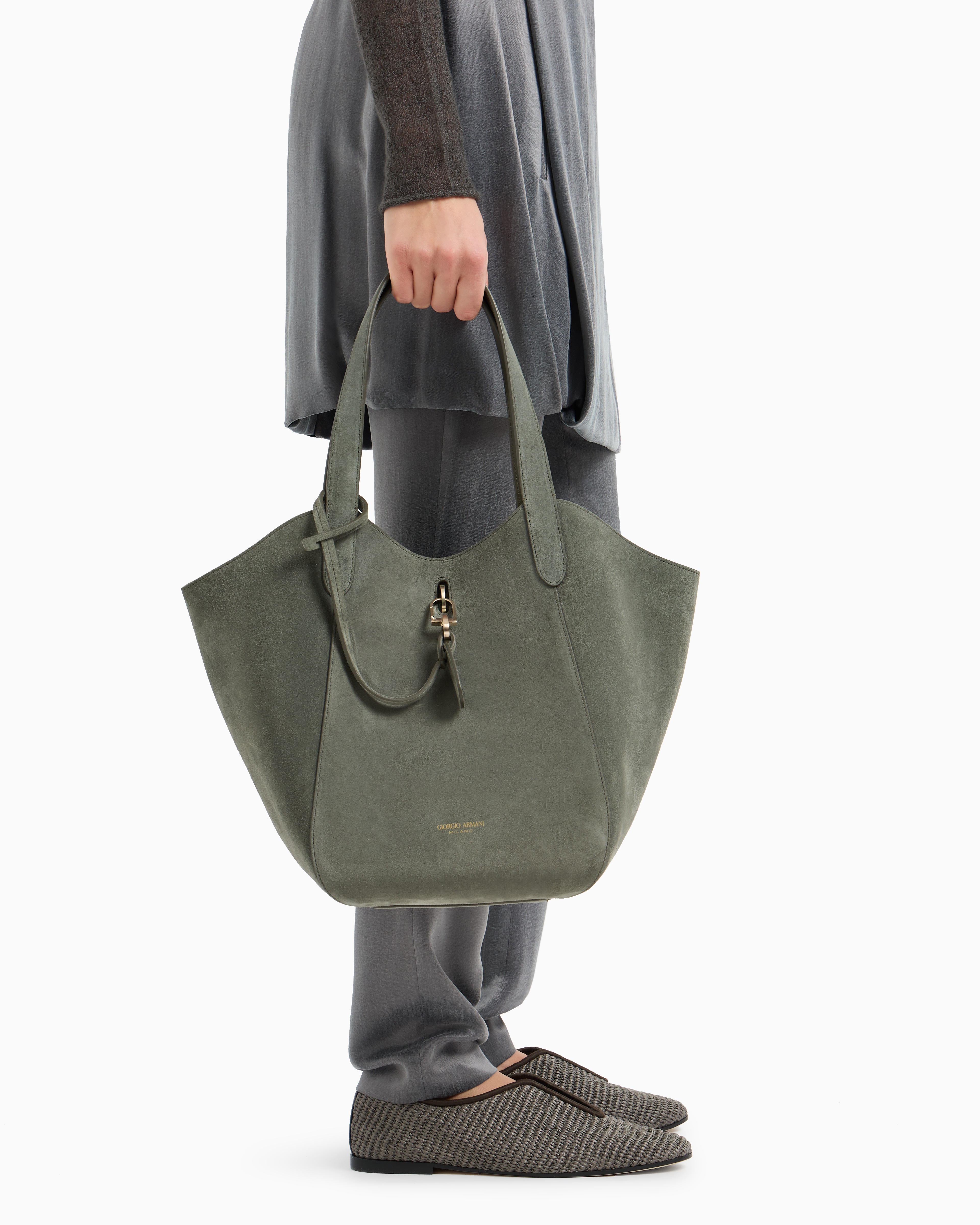 Giorgio Armani スエードハンドバッグ Giorgio Armani スエード ハンドバッグ | ブラウン | FARFETCH JP