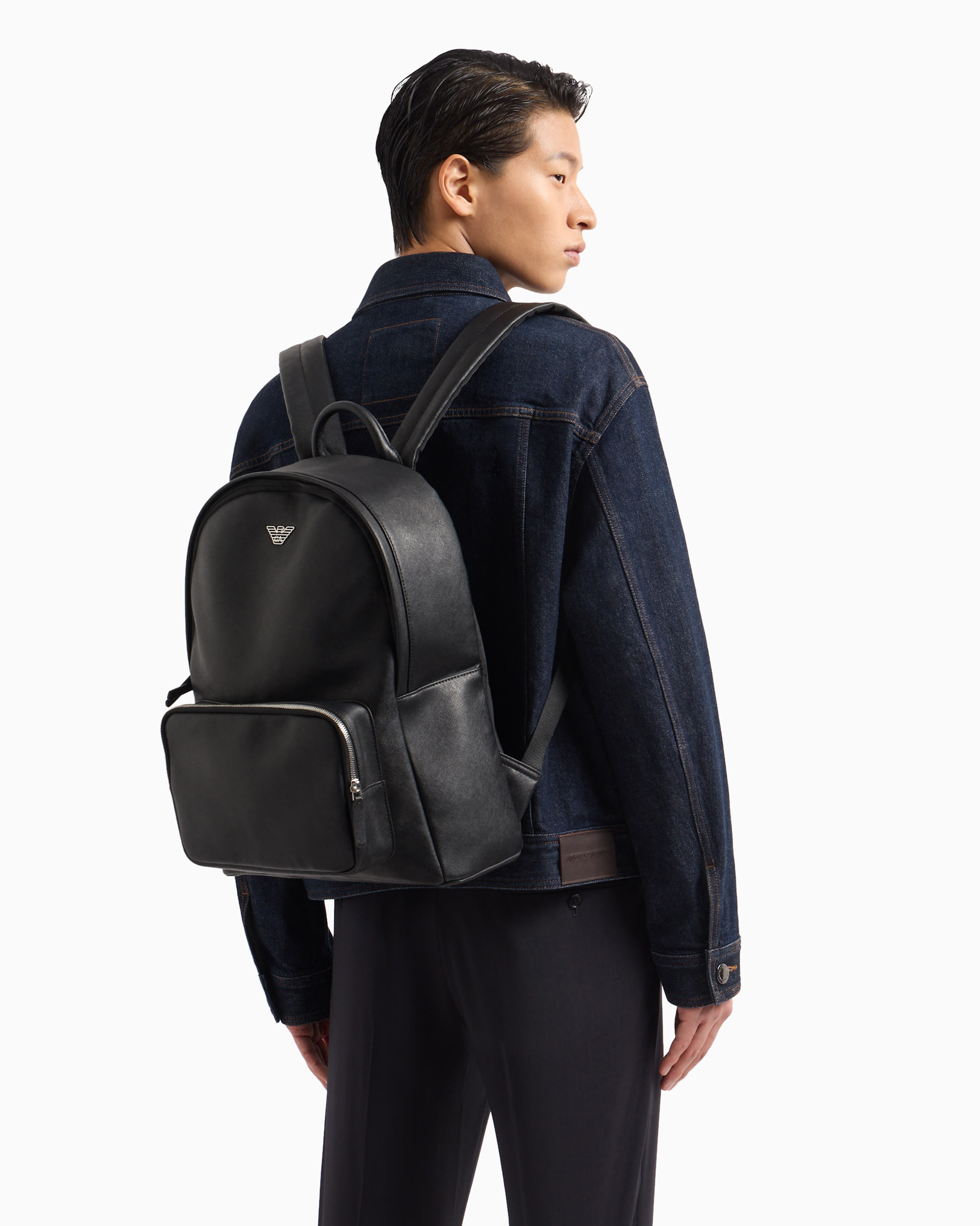 ジョルジオ アルマーニ◆ラウンドレザー バックパック グリーン ラウンドバックパック レザー | Giorgio Armani