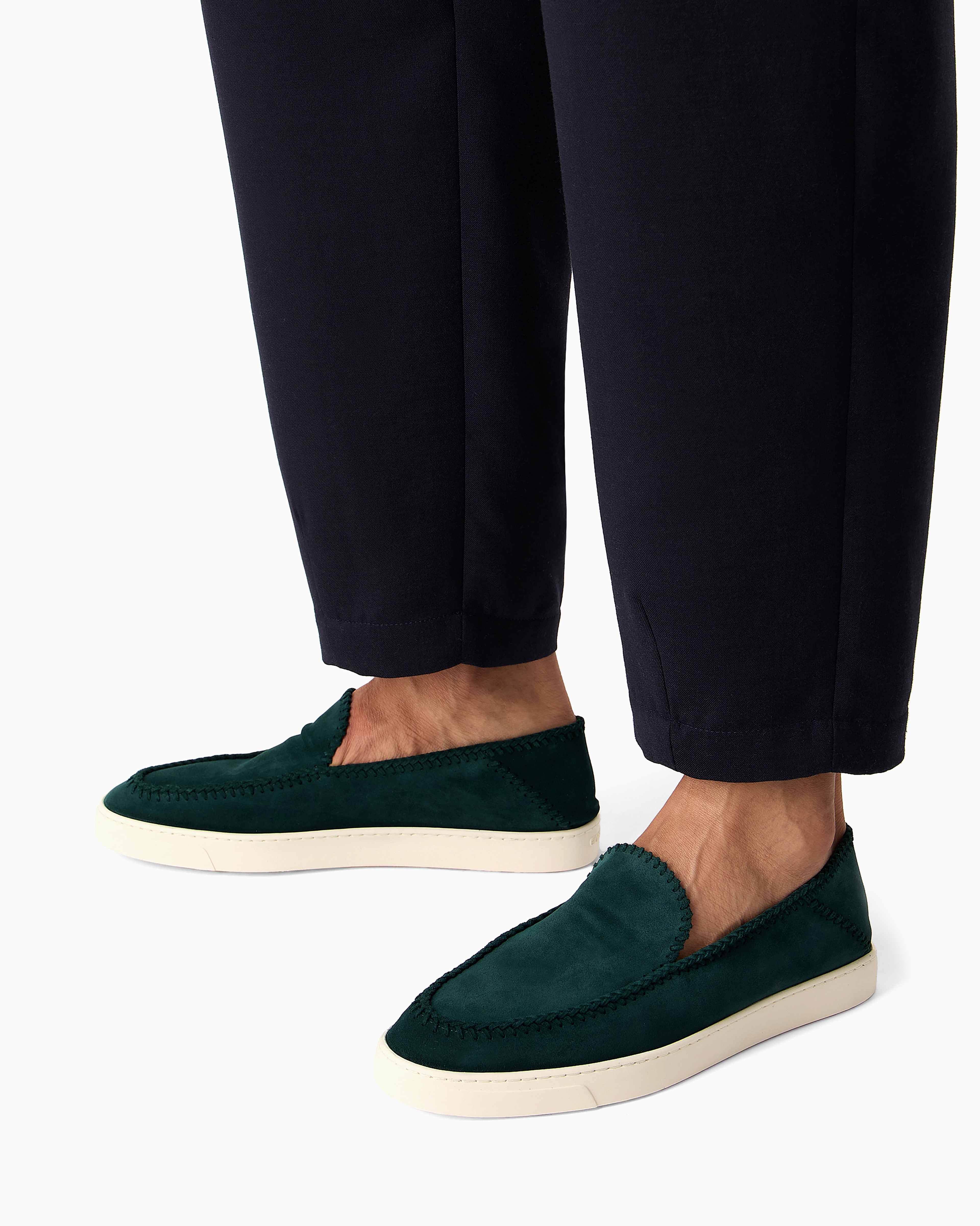 【Giorgio Armani】 Galleria 3スエードローファー ガレリア3 スリッポン スエード | Giorgio Armani