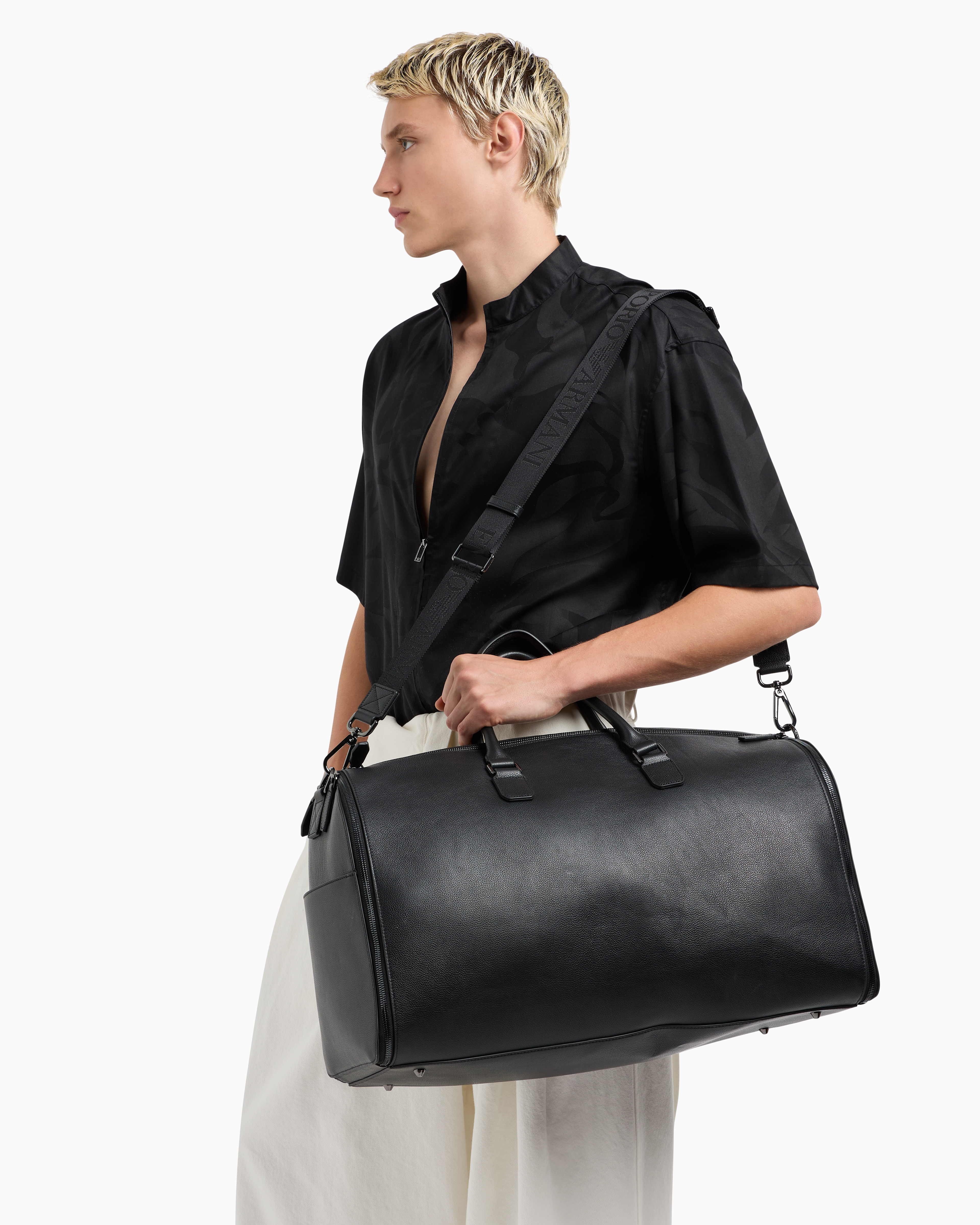 m*a様 EMPORIO ARMANI　ビジネスバッグ　タンブルレザー MyEA ショッパー 編み込みレザー スモール | Emporio Armani
