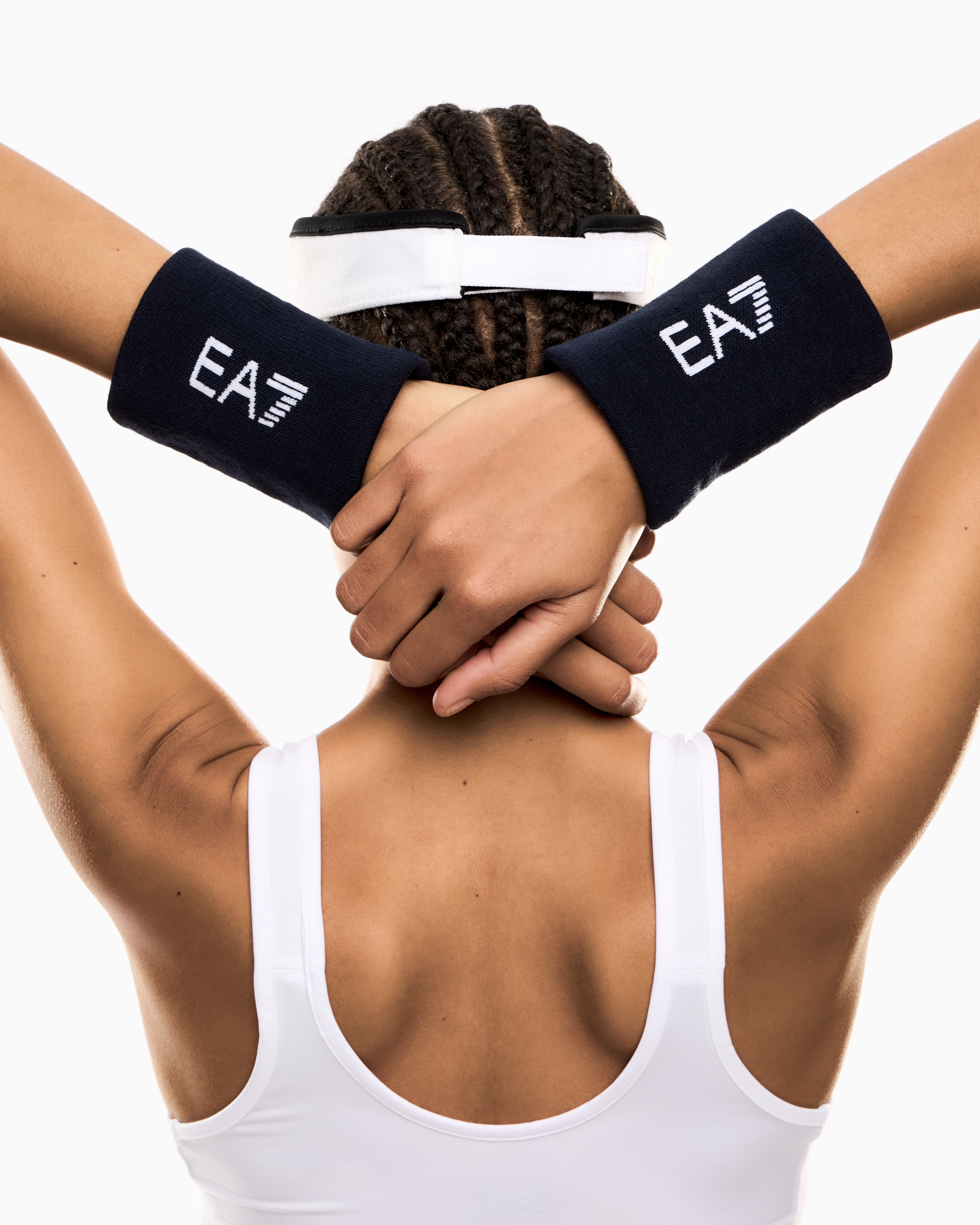 Tennis Pro stretch-cotton blend wristbands | EA7