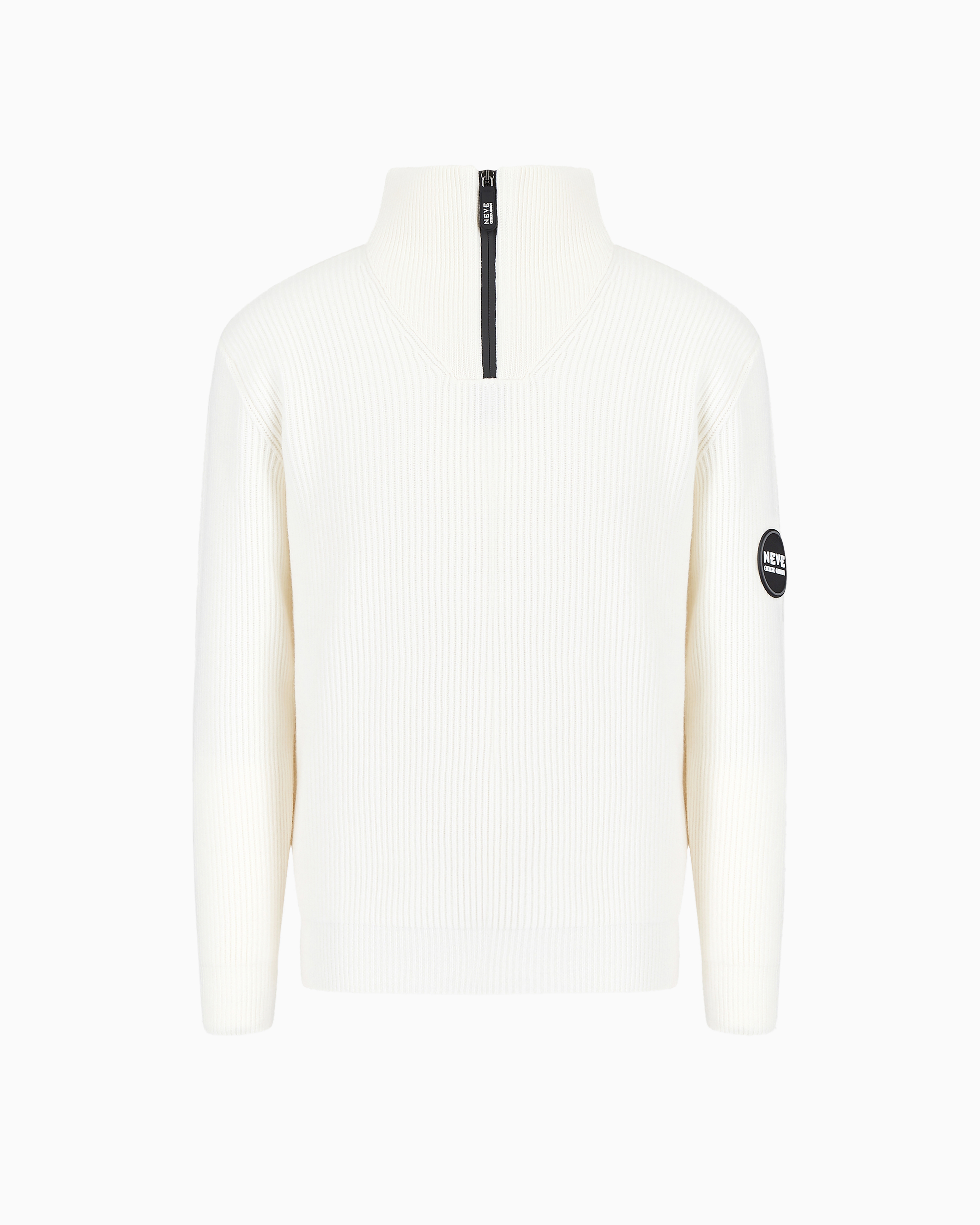 Giorgio Armani Neve Mock-neck Jumper In Wool And Cashmere In White