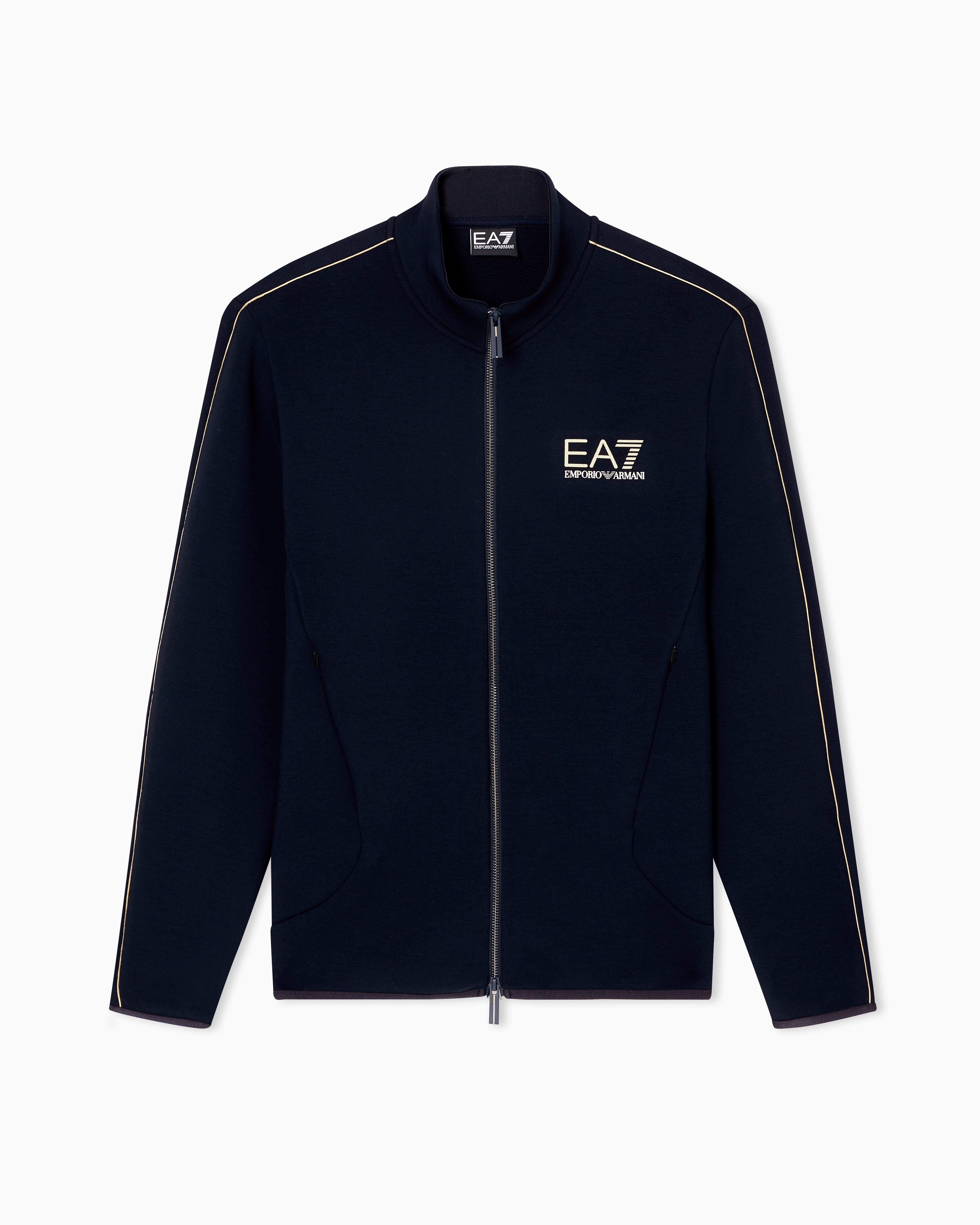 Ea7 Gold Label Viscose-blend Sweatshirt In Multi