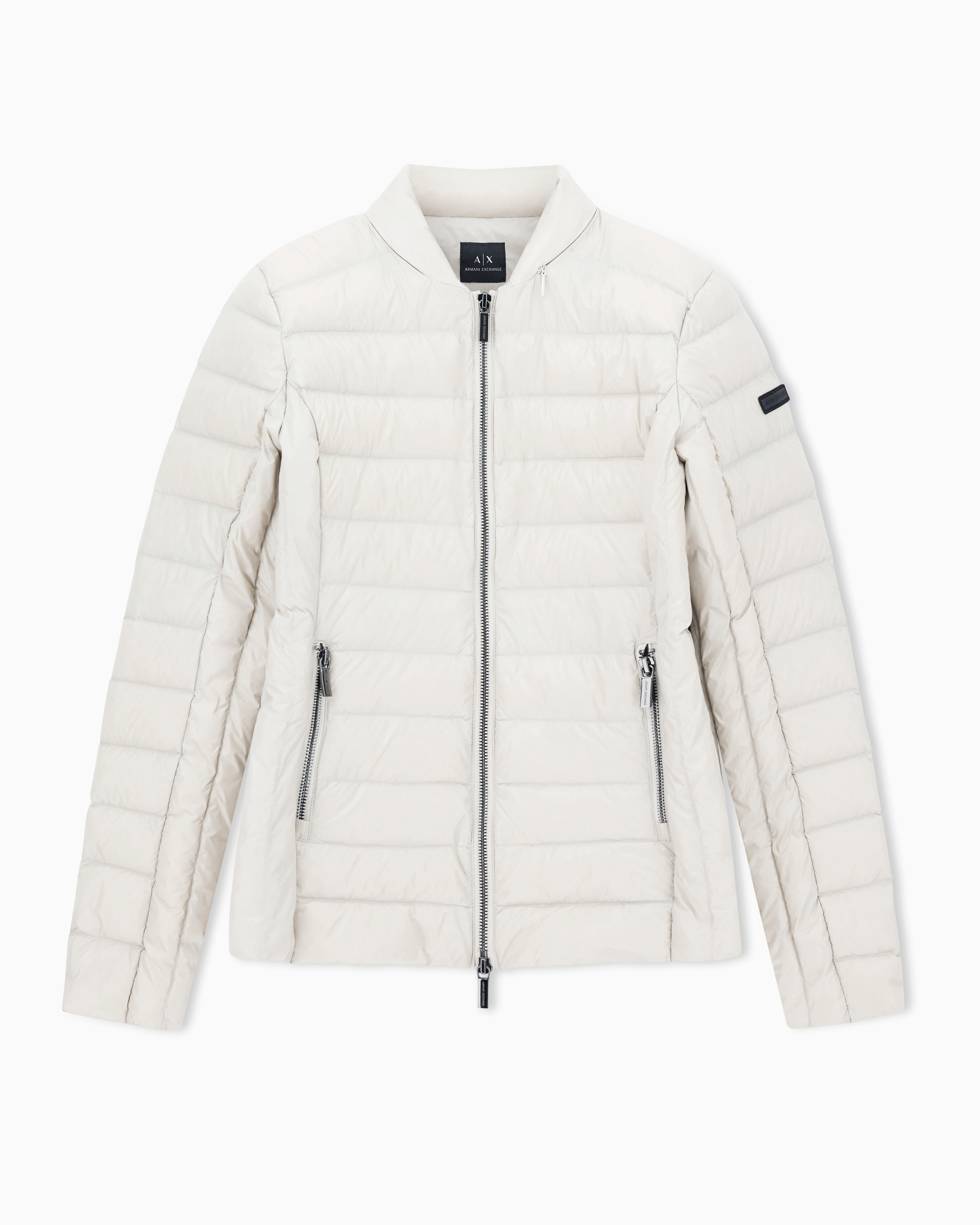 Armani Exchange -  Packable Quilted Down Jacket, Woman, Beige, Size: