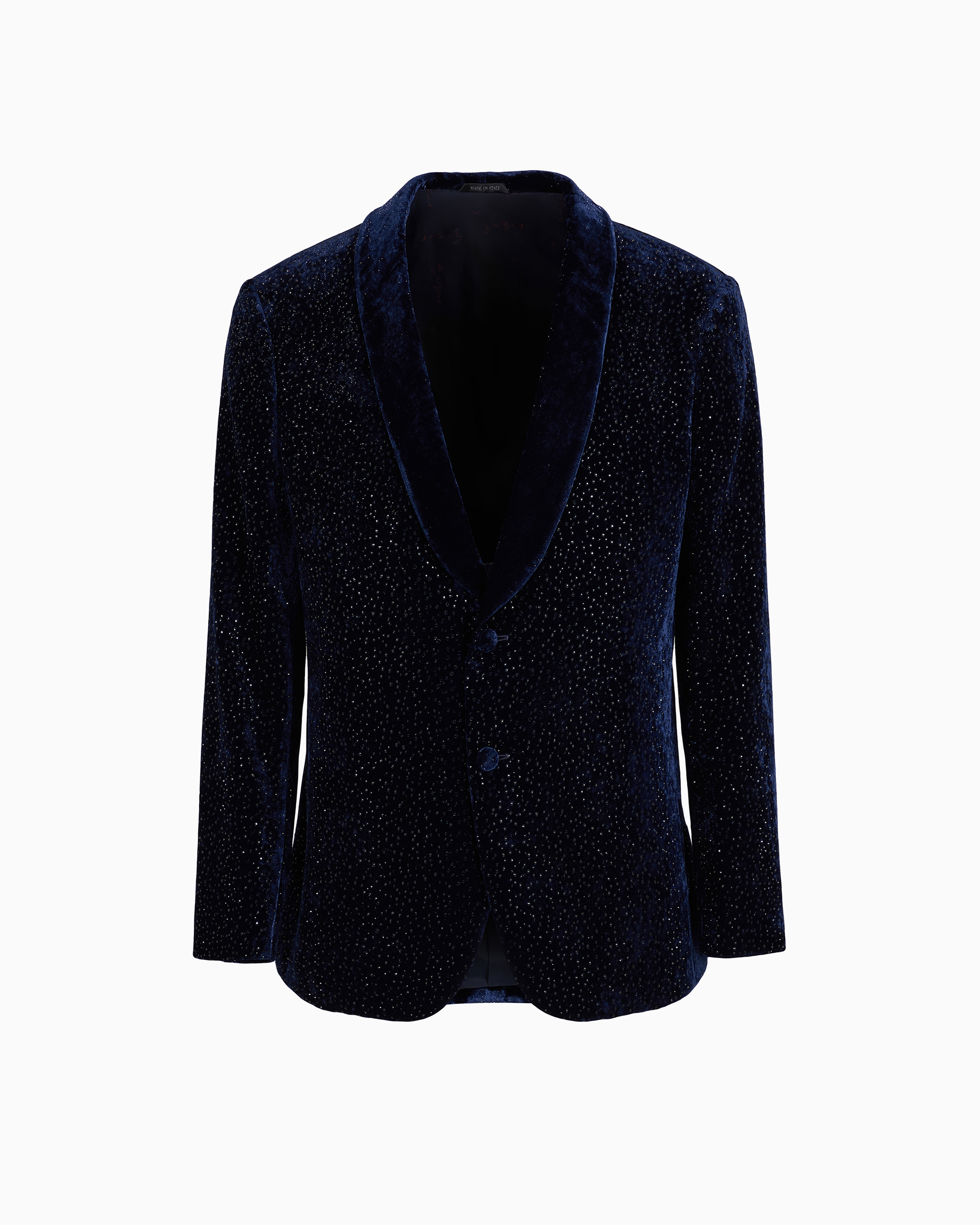 Giorgio's velvet and crystals single-breasted tuxedo jacket