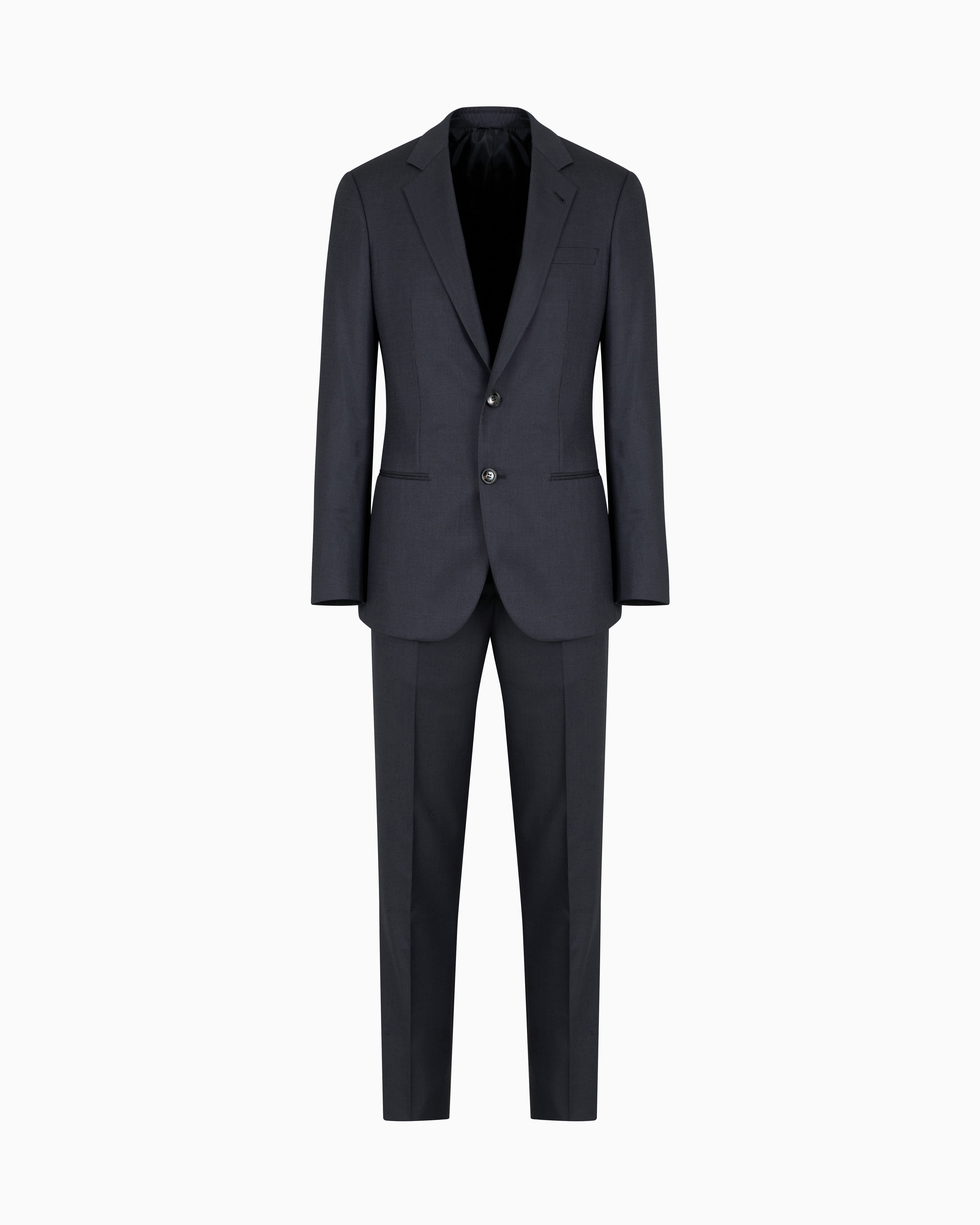 ARMANIスーツ上下 Manhattan Line virgin-wool single-breasted suit with a micro-check