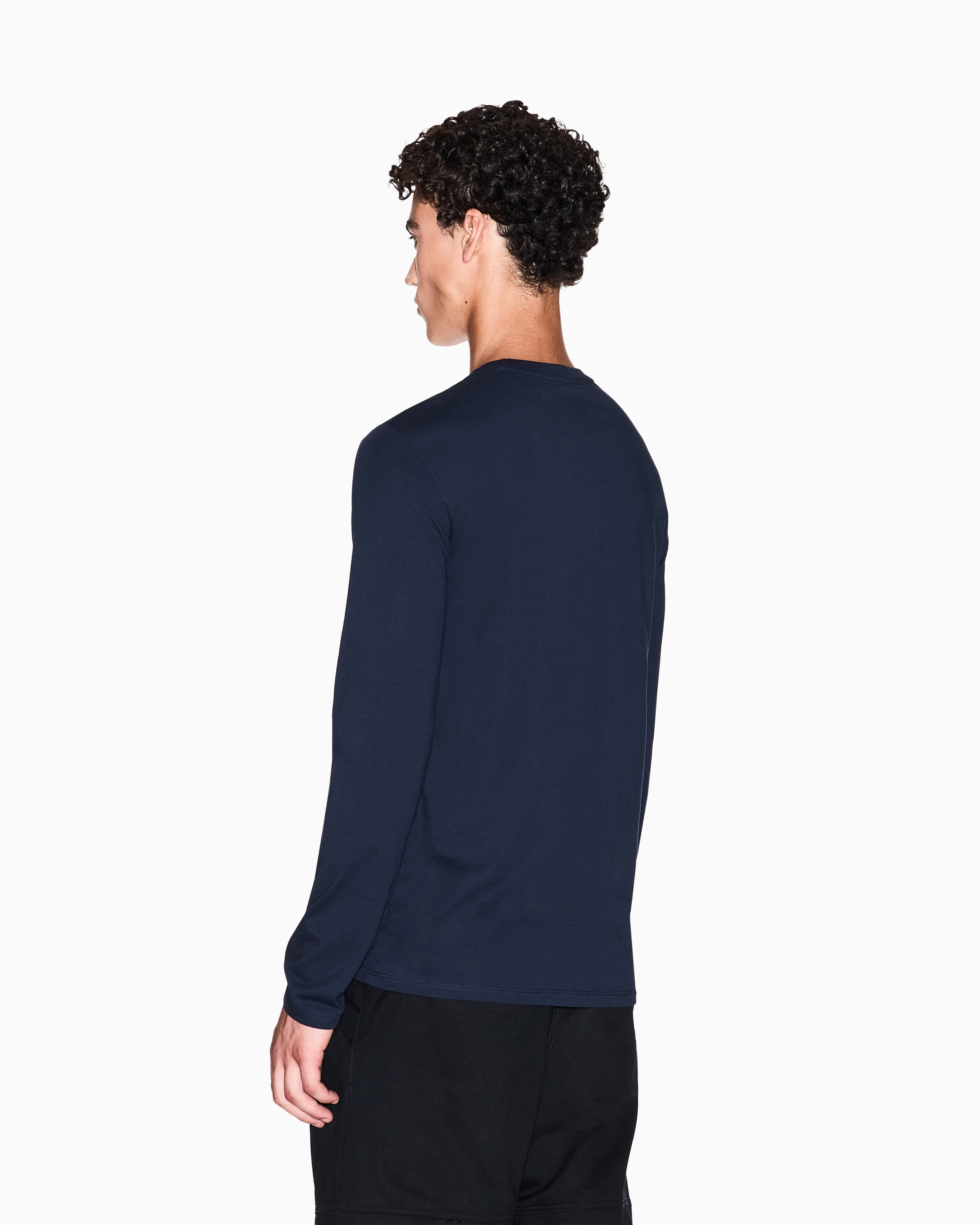 Pima Cotton Long Sleeve T-Shirt | Armani Exchange