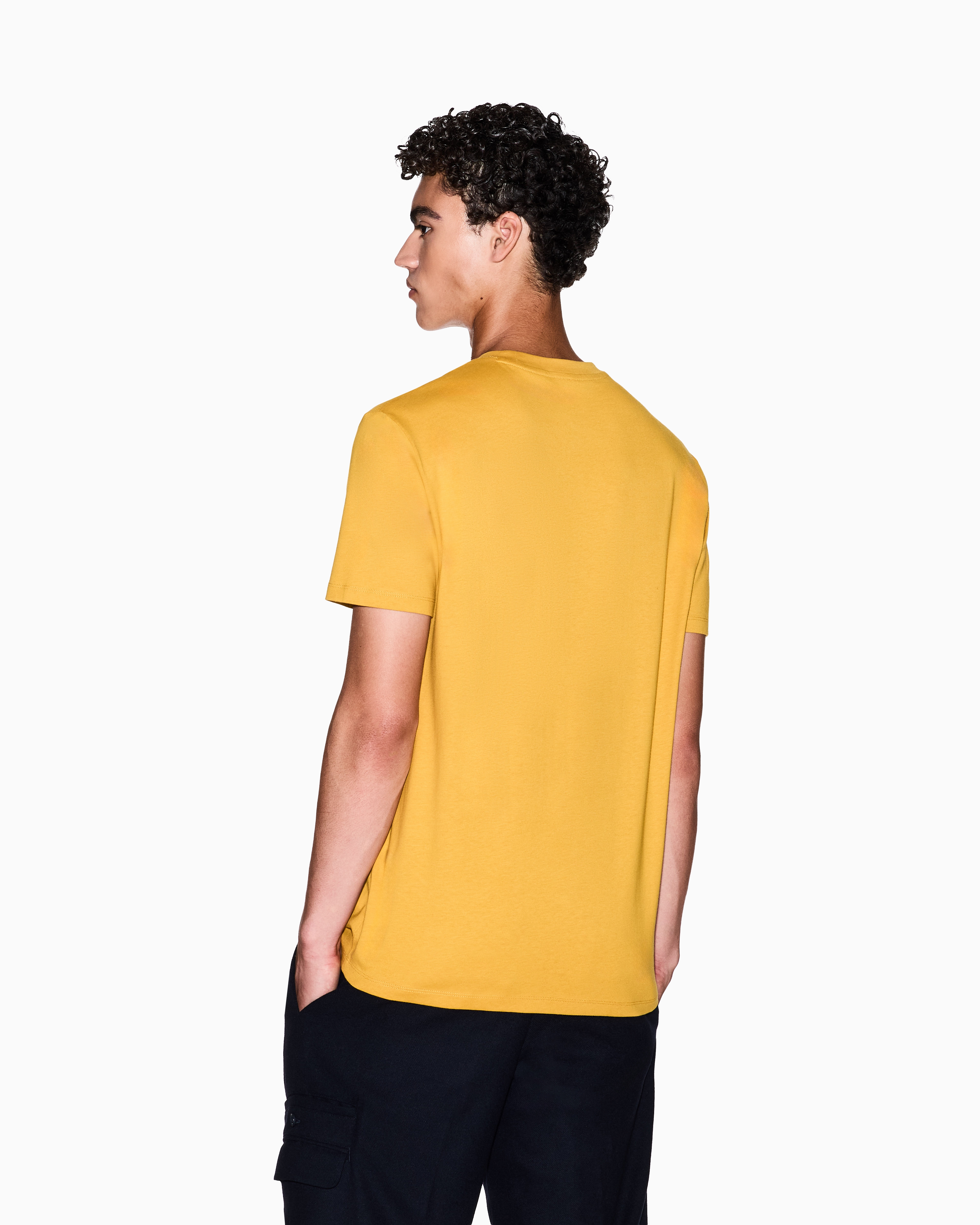 Armani Exchange - Regular Fit T-Shirts, Man, Yellow, Size: M