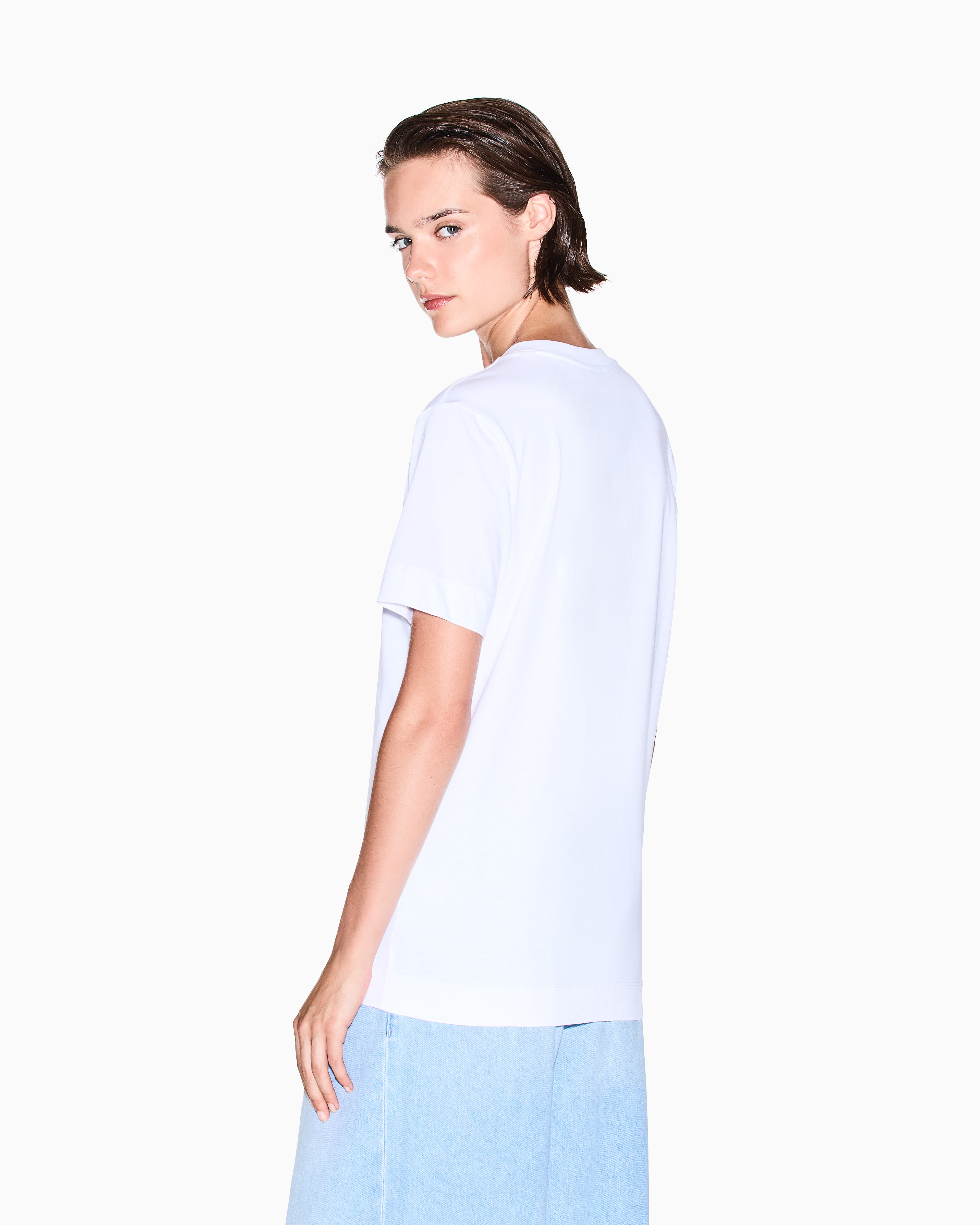 Armani Exchange Relaxed Fit T-shirts In Blue