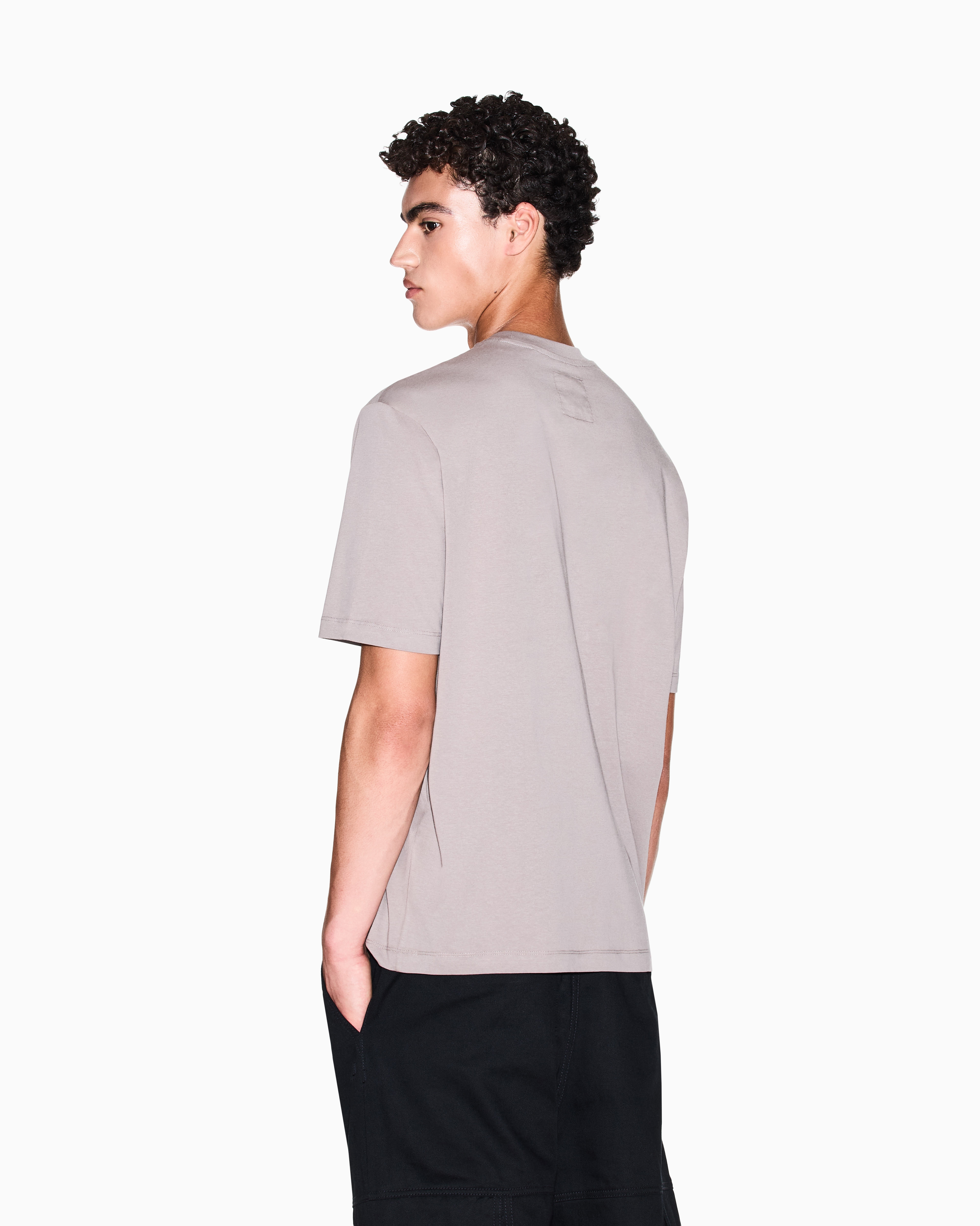 Regular fit T-shirt with embroidered logo | Armani Exchange