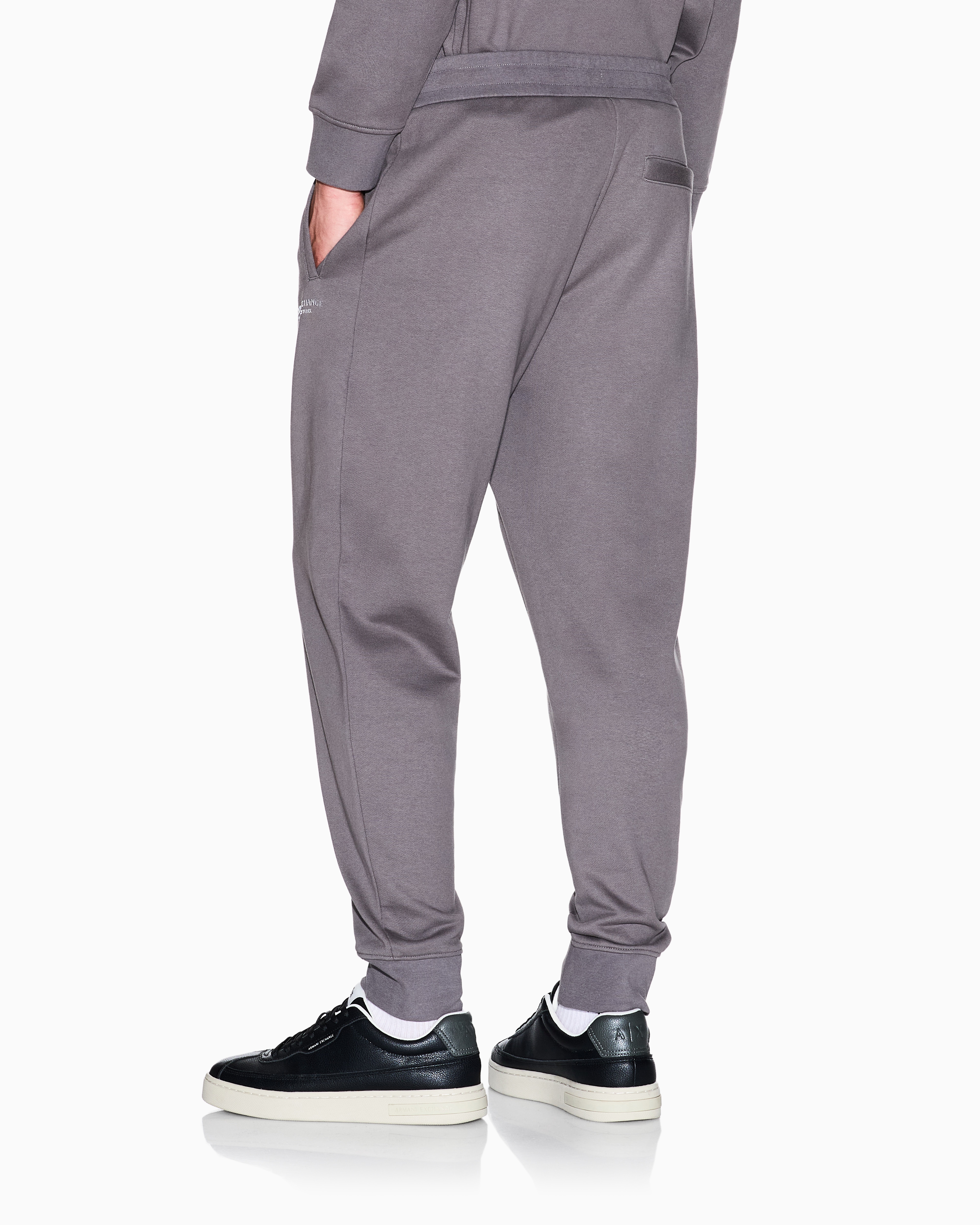 Armani Exchange - Tone Logo Jogger Pants, Man, Grey, Size: M