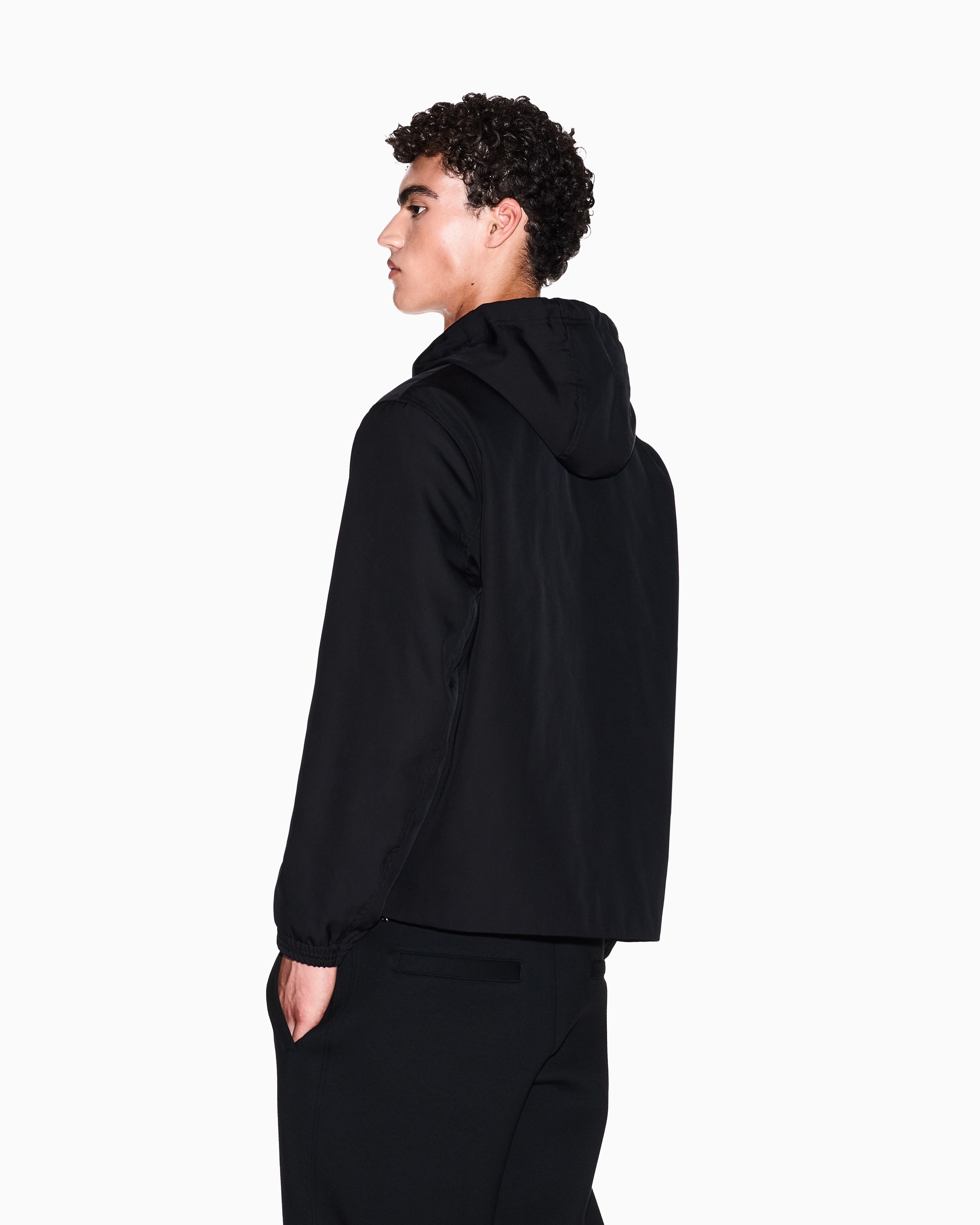 Armani Exchange - Hooded jacket, Man, Black, Size: