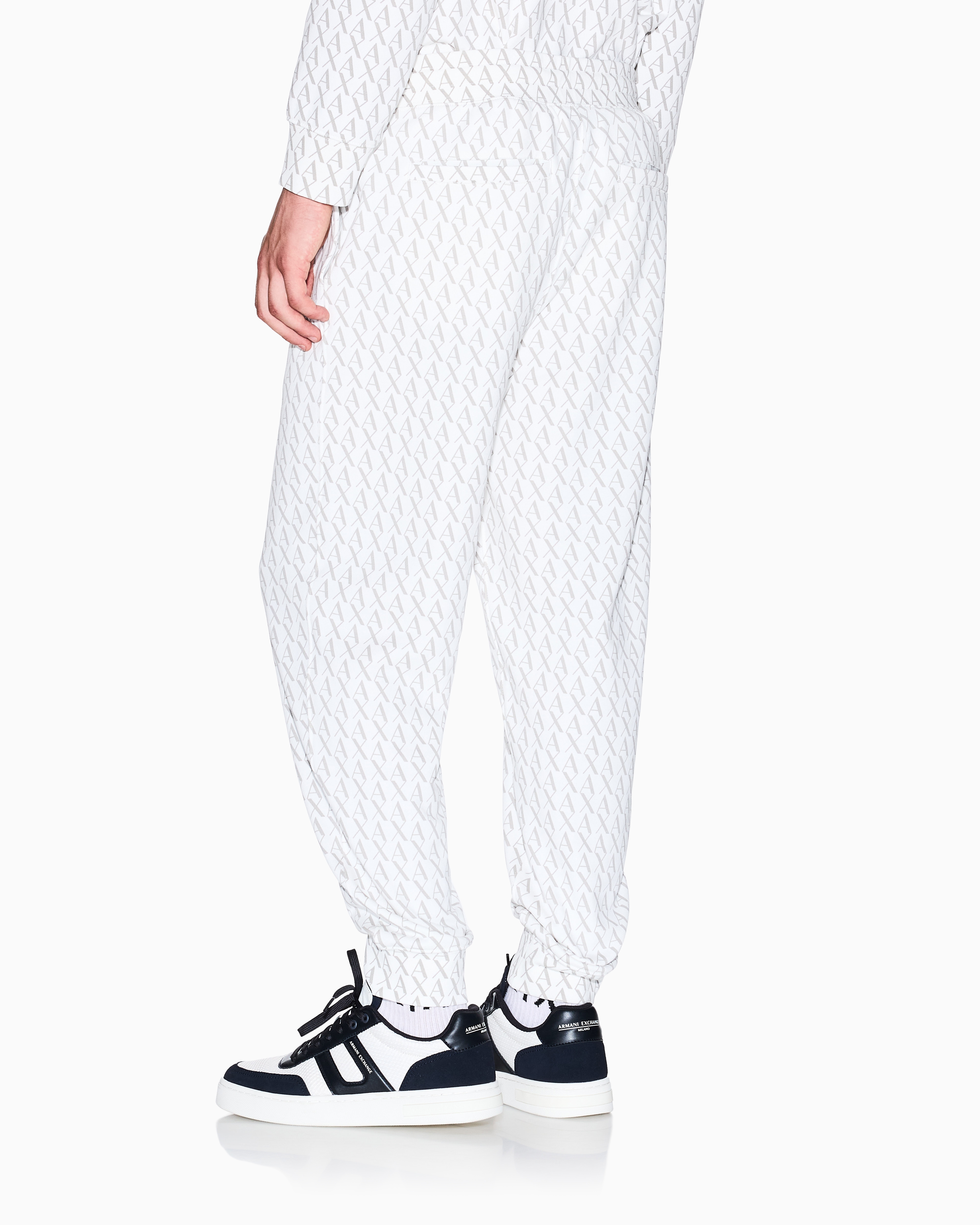 Armani Exchange - Casual Trousers, Man, White, Size: