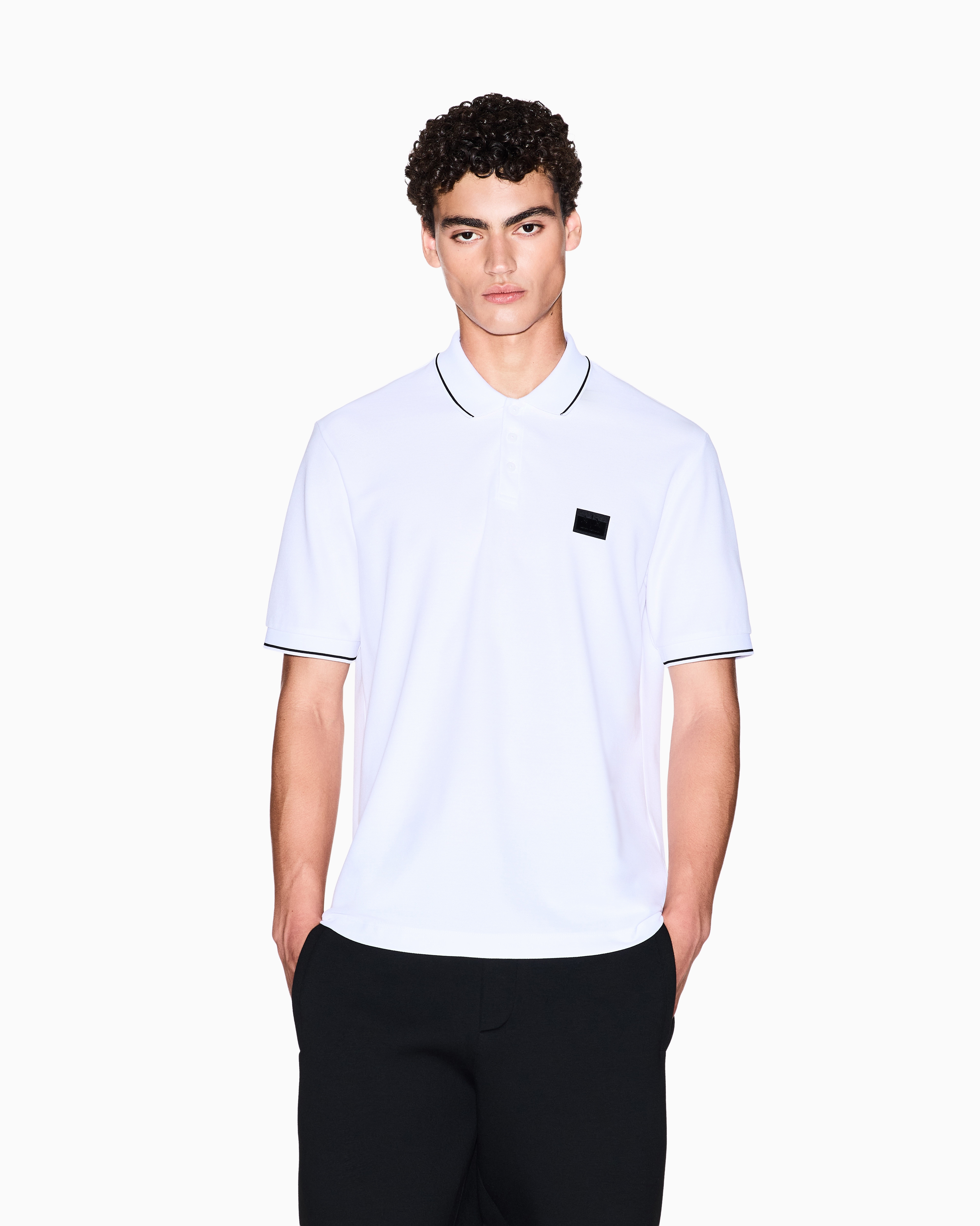 Armani Exchange - Polo Shirts, Man, White, Size: