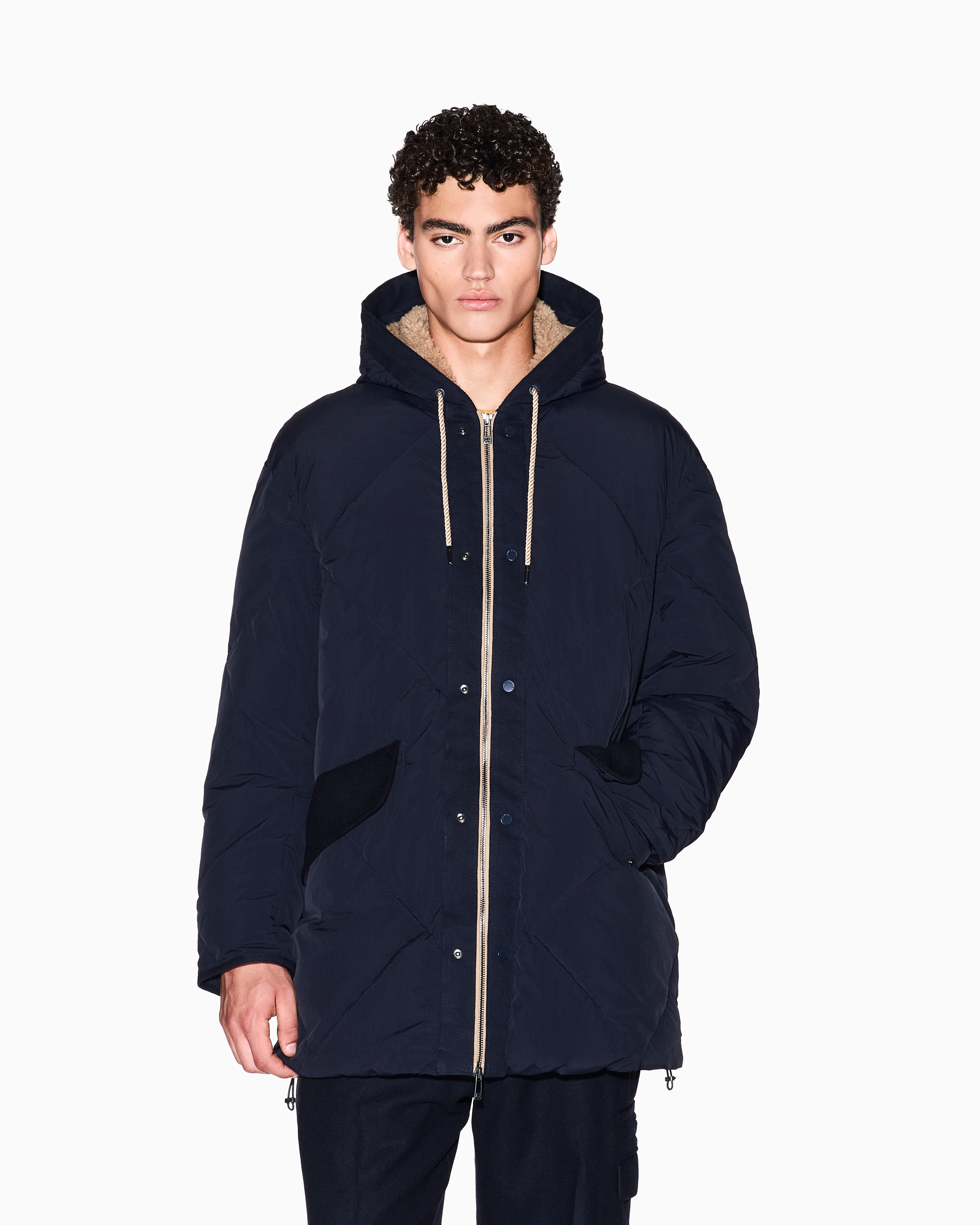 Armani Exchange - Parkas, Man, Navy Blue, Size: M