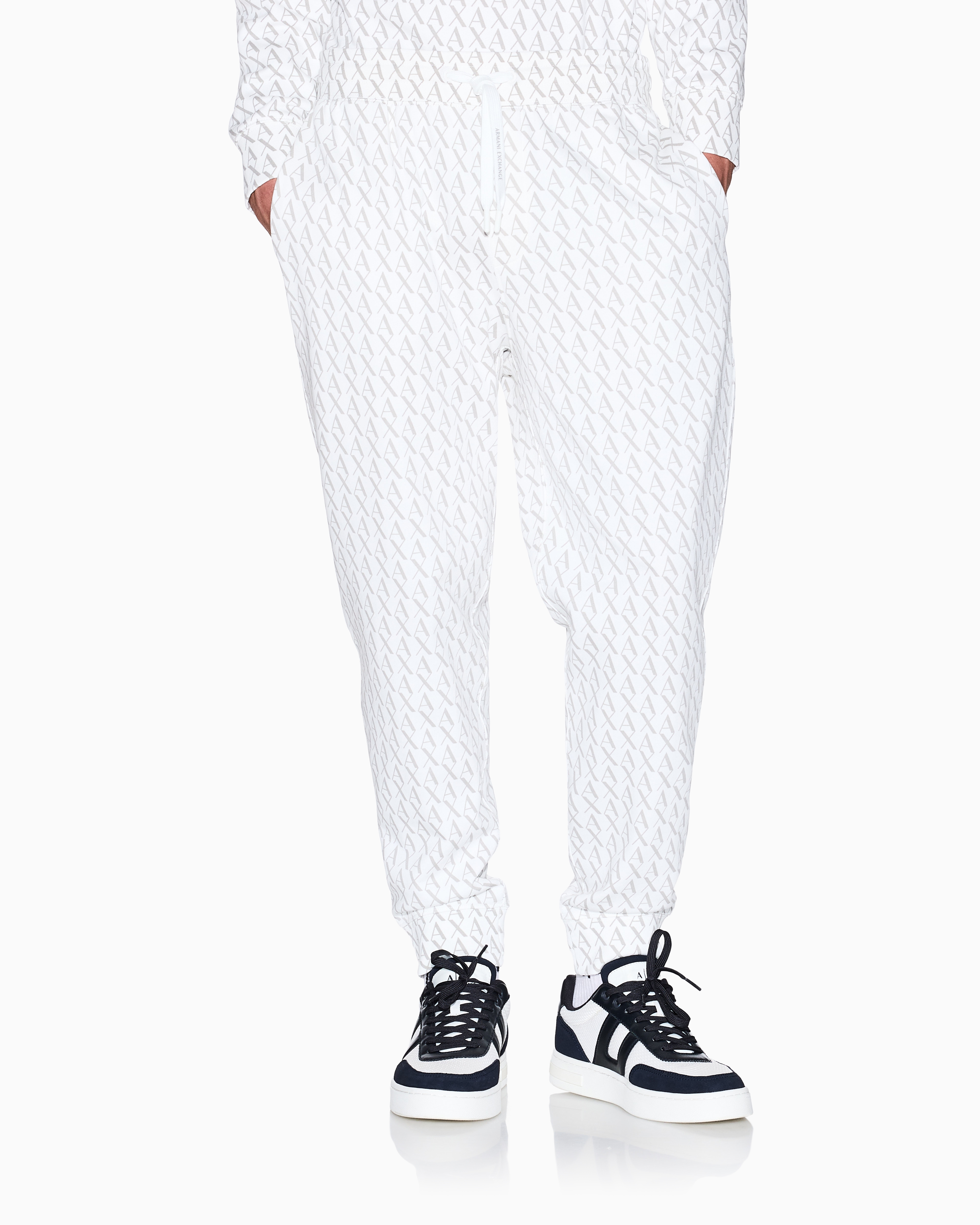 Armani Exchange - Casual Trousers, Man, White, Size: