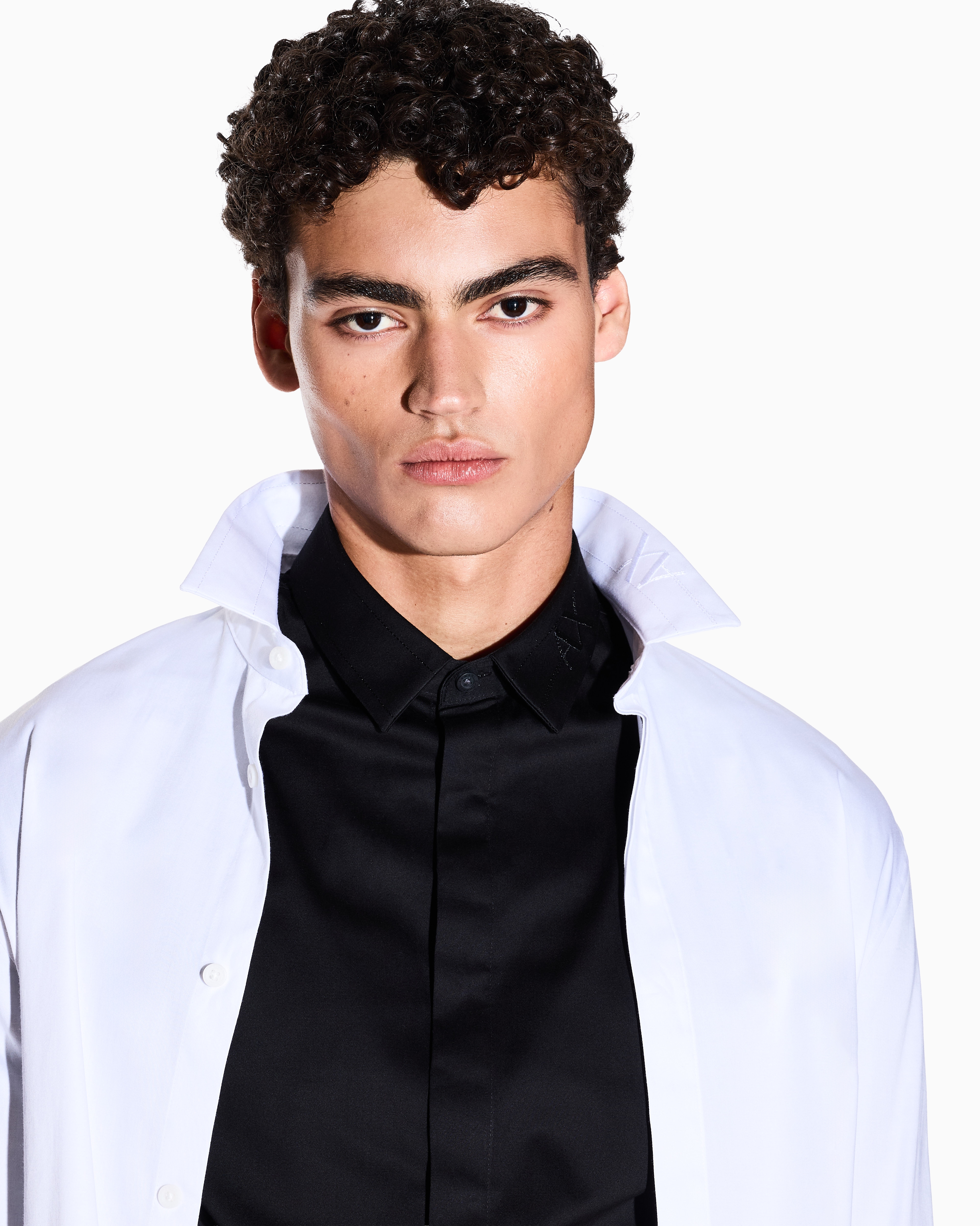 Armani Exchange - Classic Shirts, Man, White, Size: