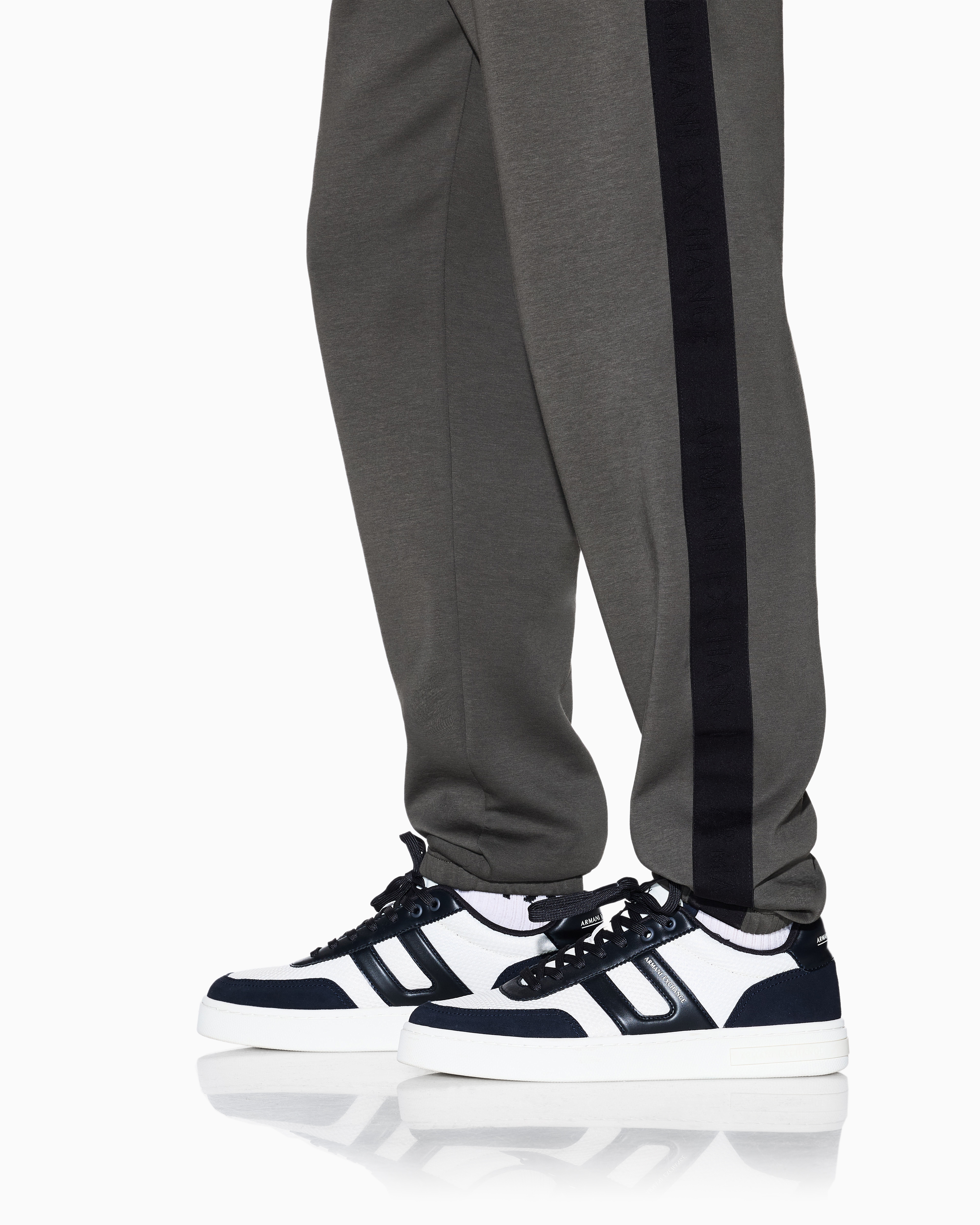 Armani Exchange - Jogger Pants Logo Stripes, Man, Green, Size: