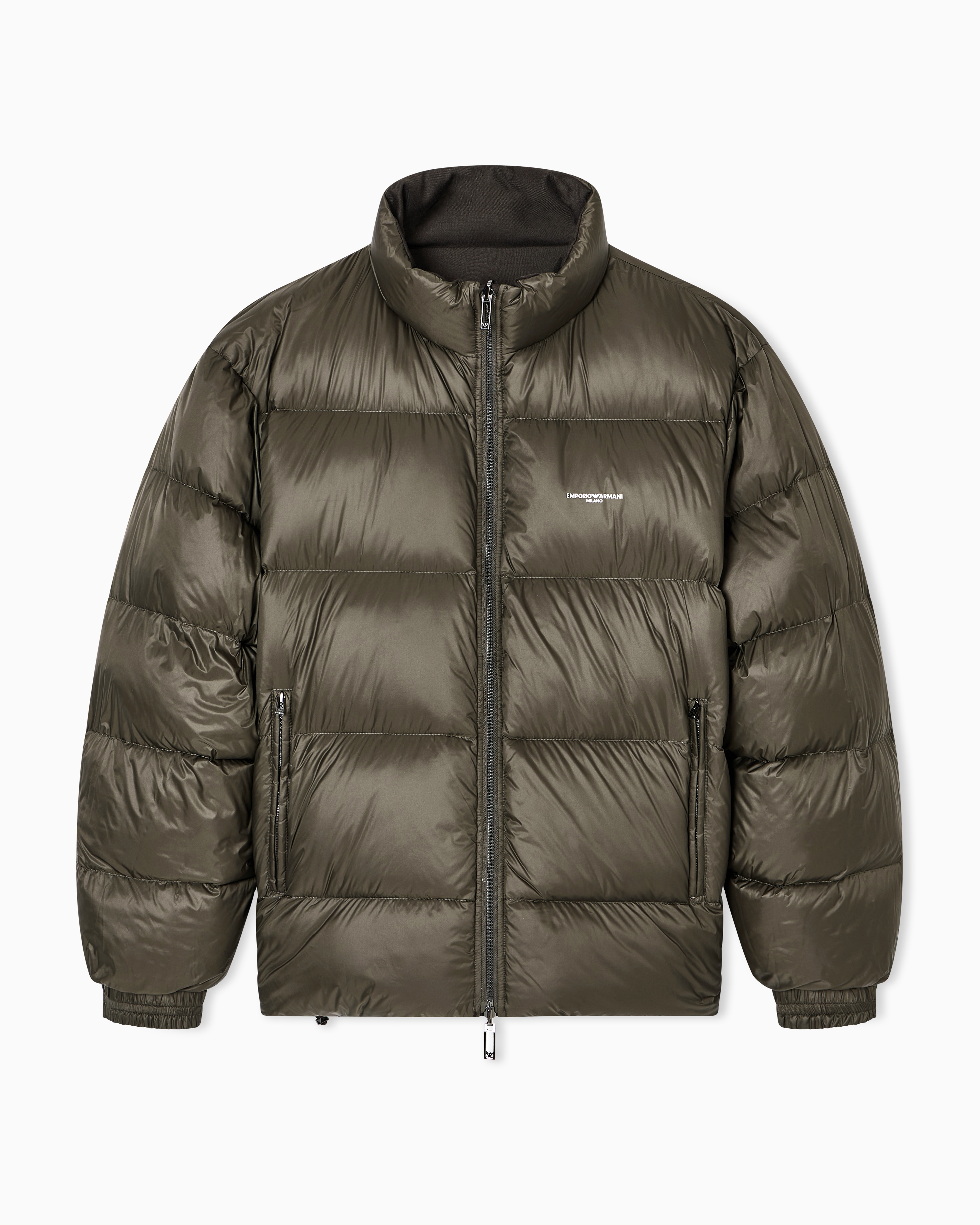 EMPORIO ARMANI ロングダウンジャケット カーキ 極美品】アルマーニコレツォーニ ダウンジャケット 100%ダウン