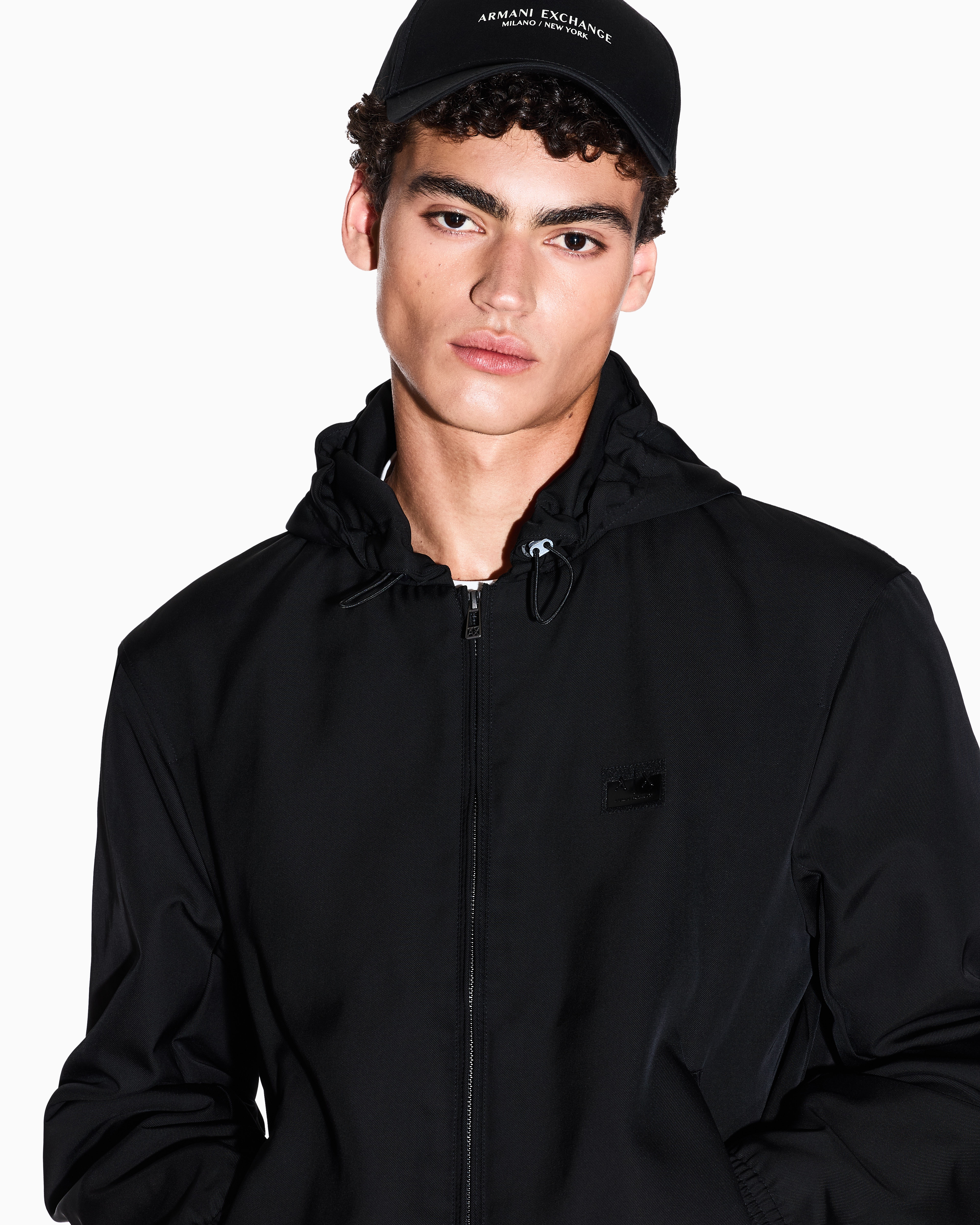 Armani Exchange - Hooded jacket, Man, Black, Size: