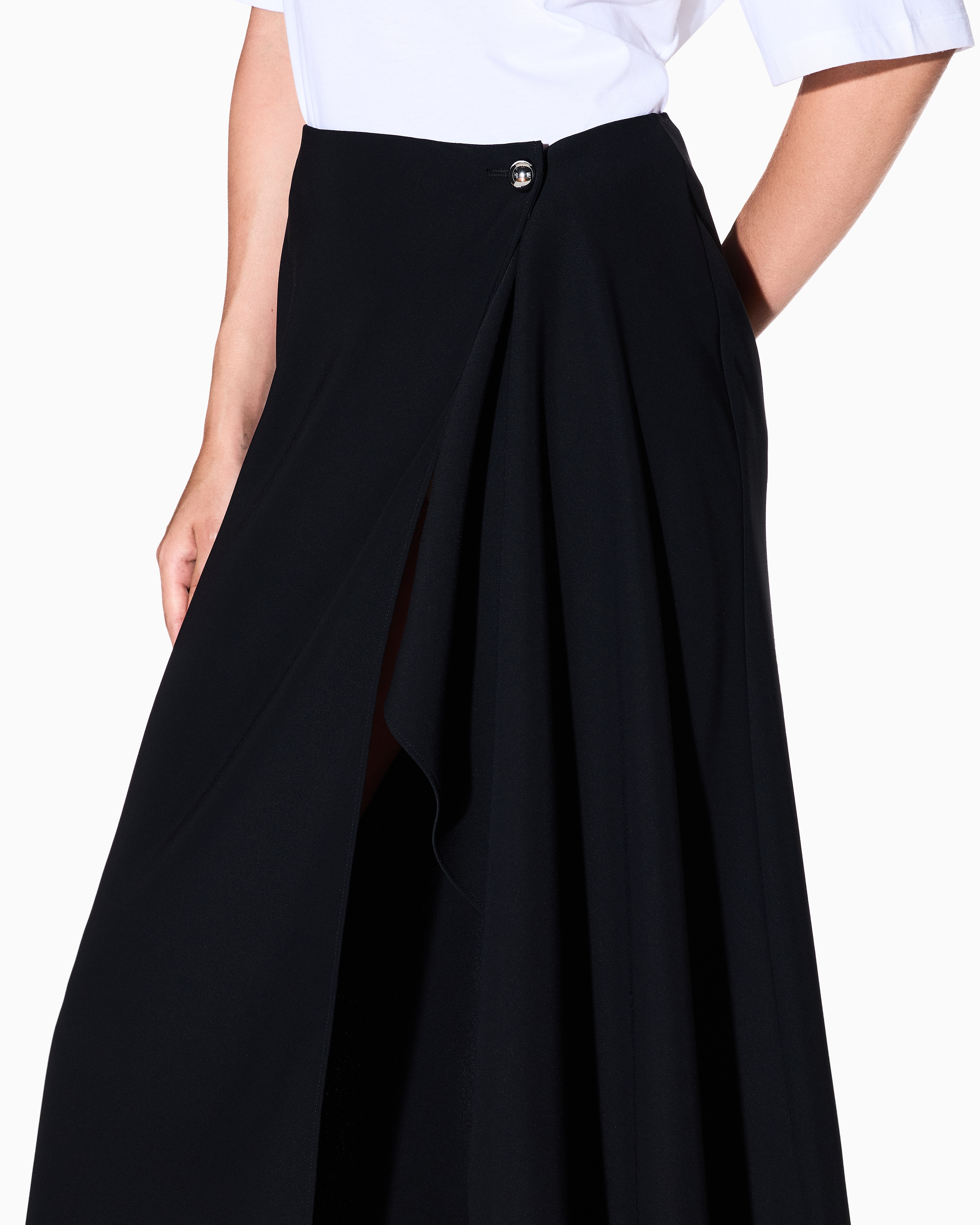 Armani Exchange - Long Skirts, Woman, Black, Size: