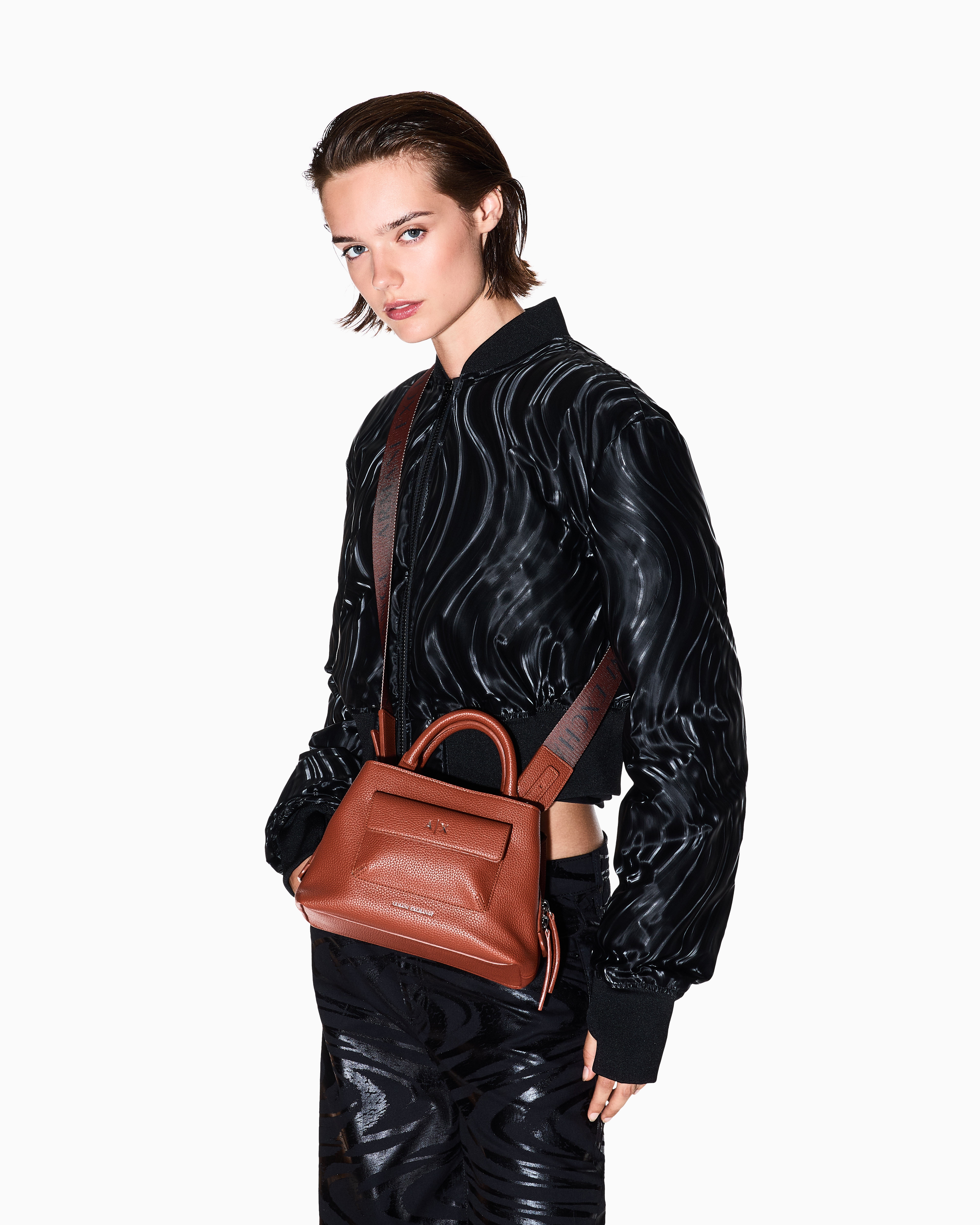 Armani Exchange - Top Handles, Woman, Camel, Size: TU