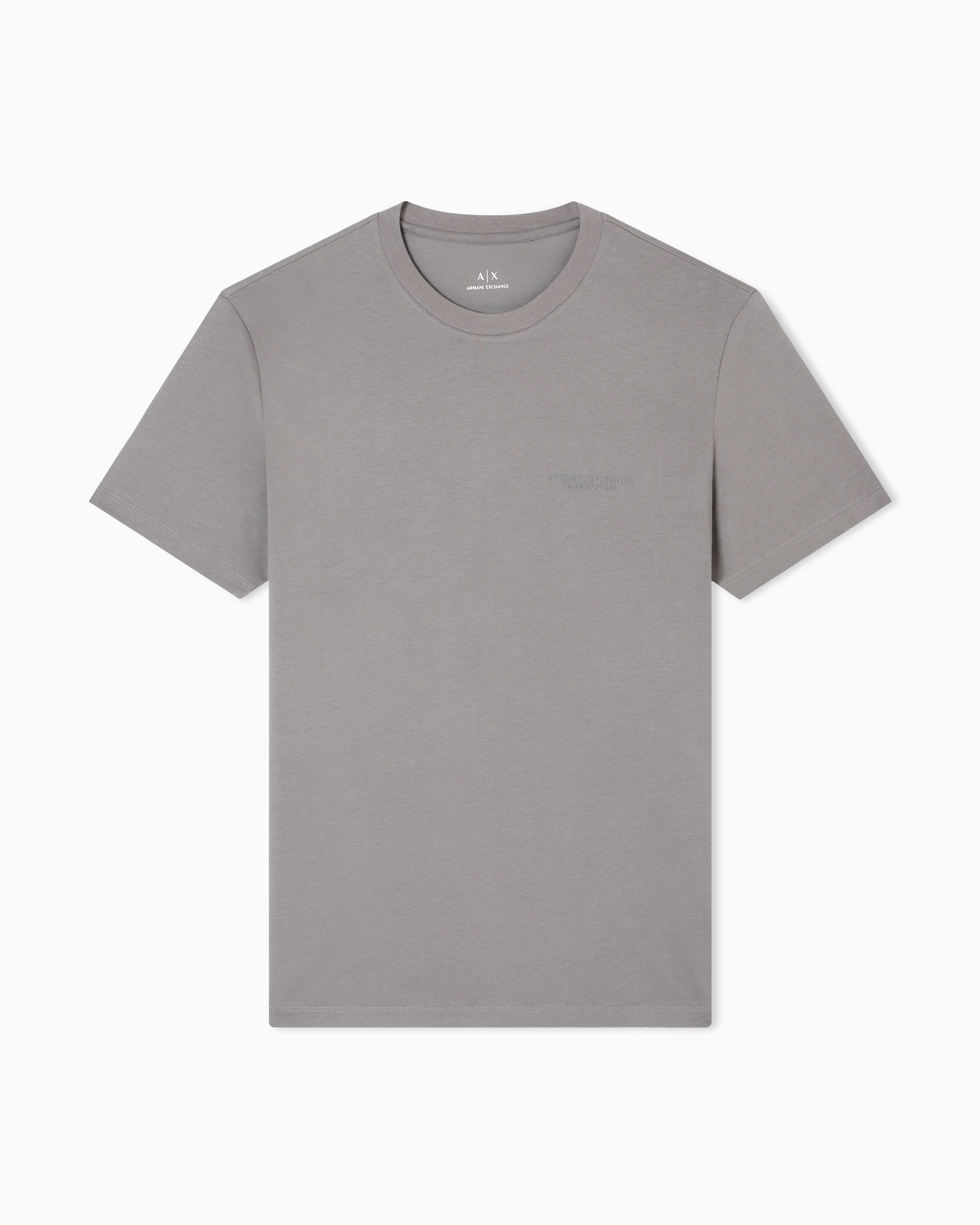 Armani Exchange - Regular fit T-shirt with logo, Man, Grey, Size: