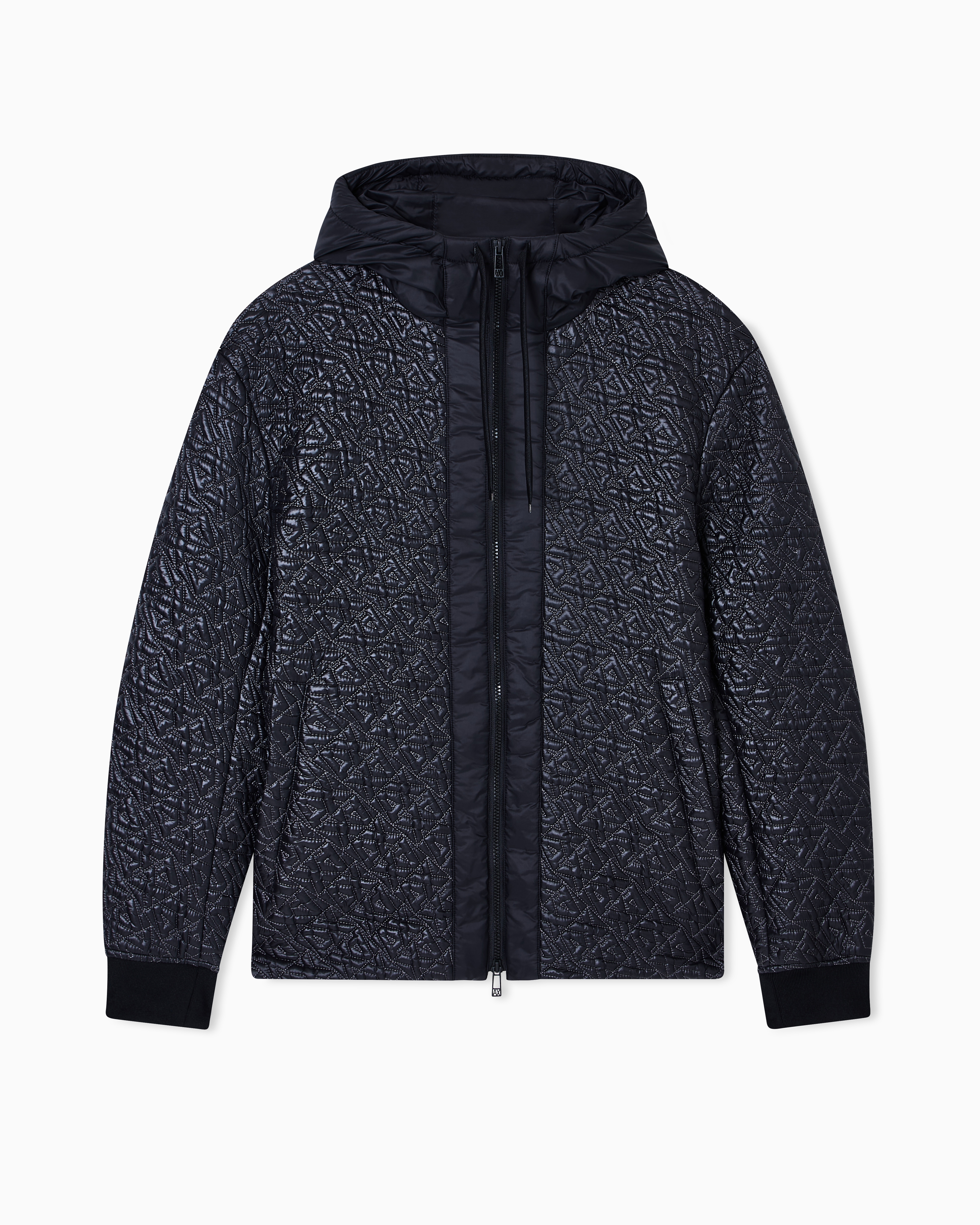 Armani Exchange - Jacket with allover logo, Man, Black, Size: