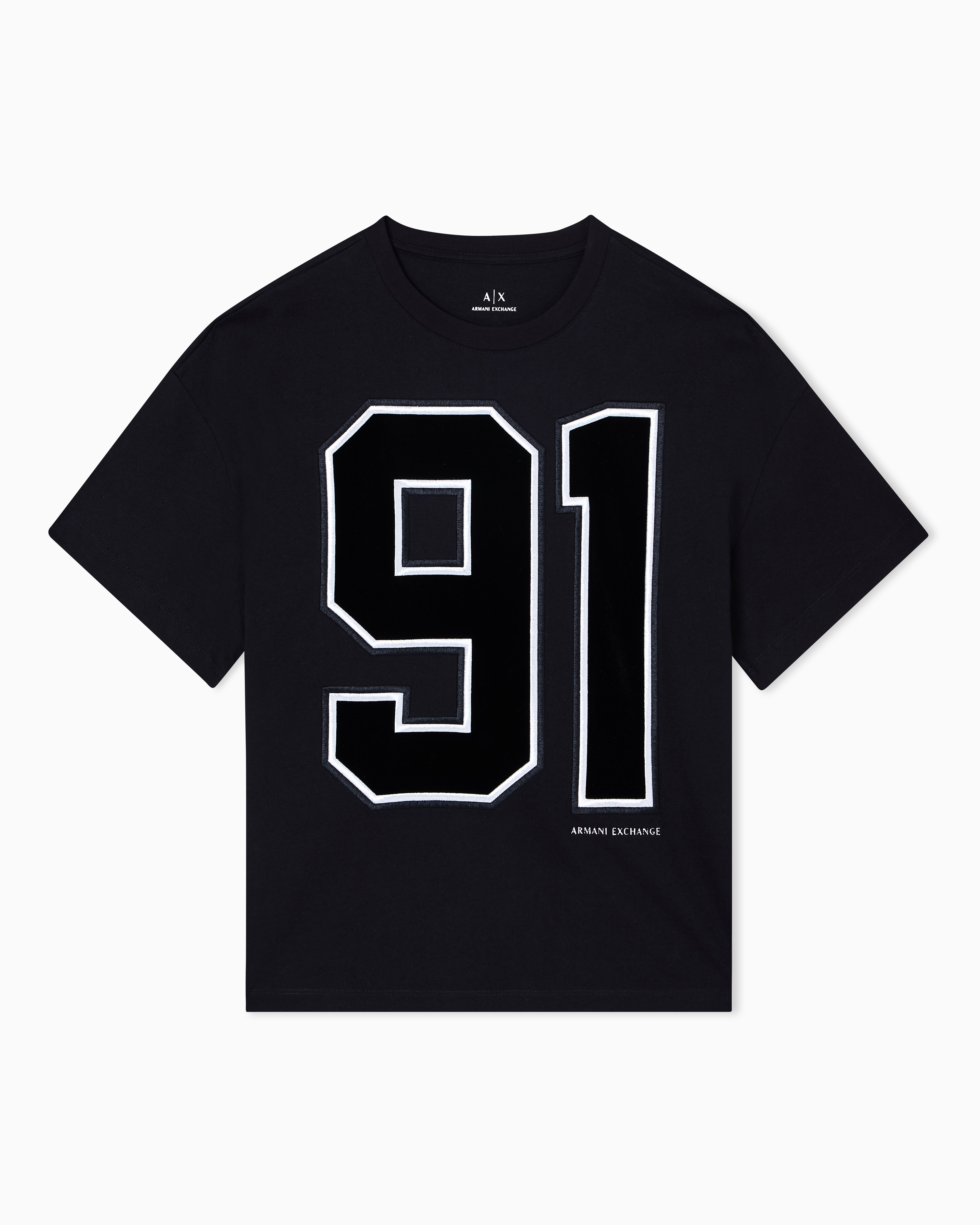 Armani Exchange Relaxed Fit T-shirts In Black