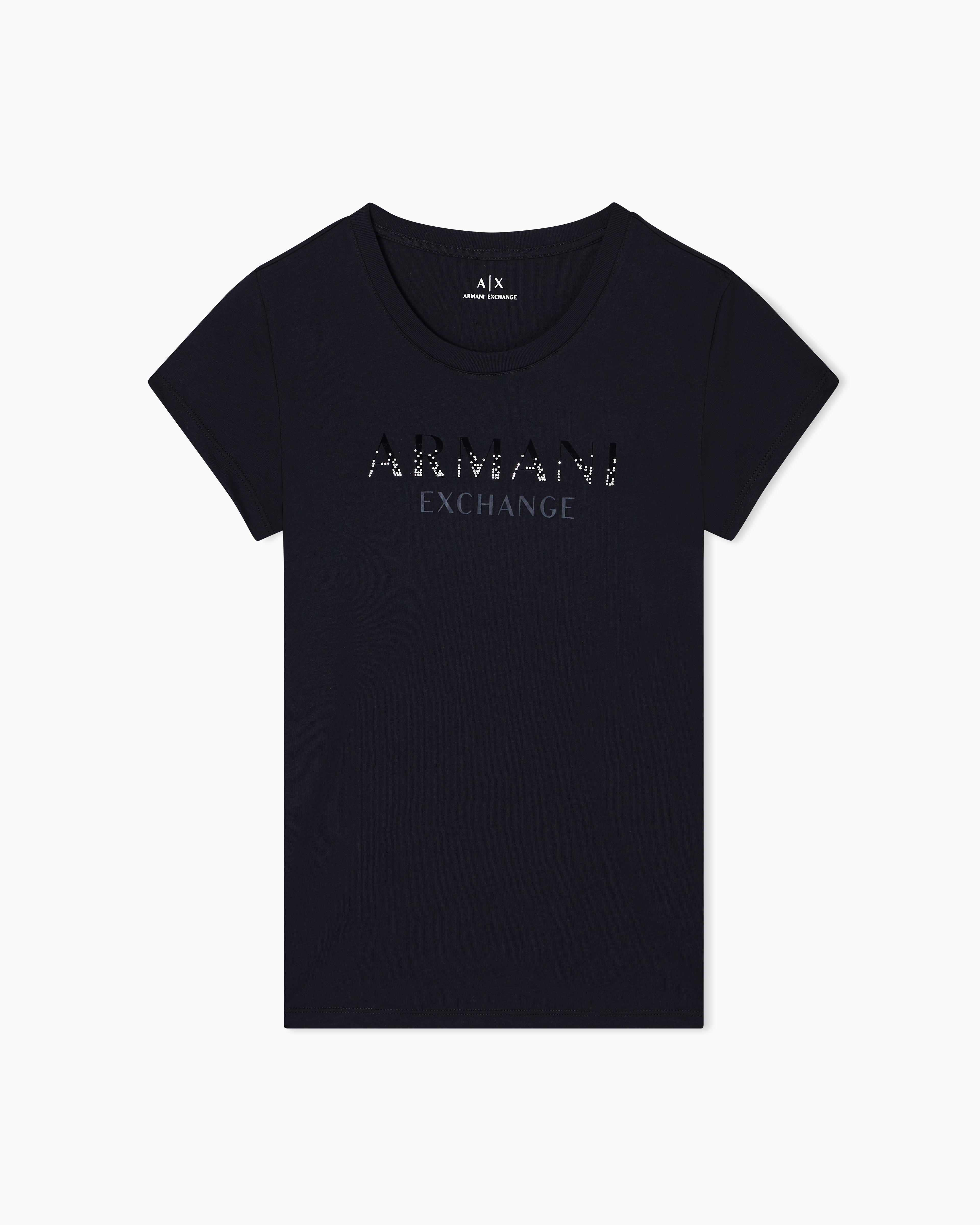 Armani Exchange - Slim Fit T-Shirts, Woman, Black, Size: