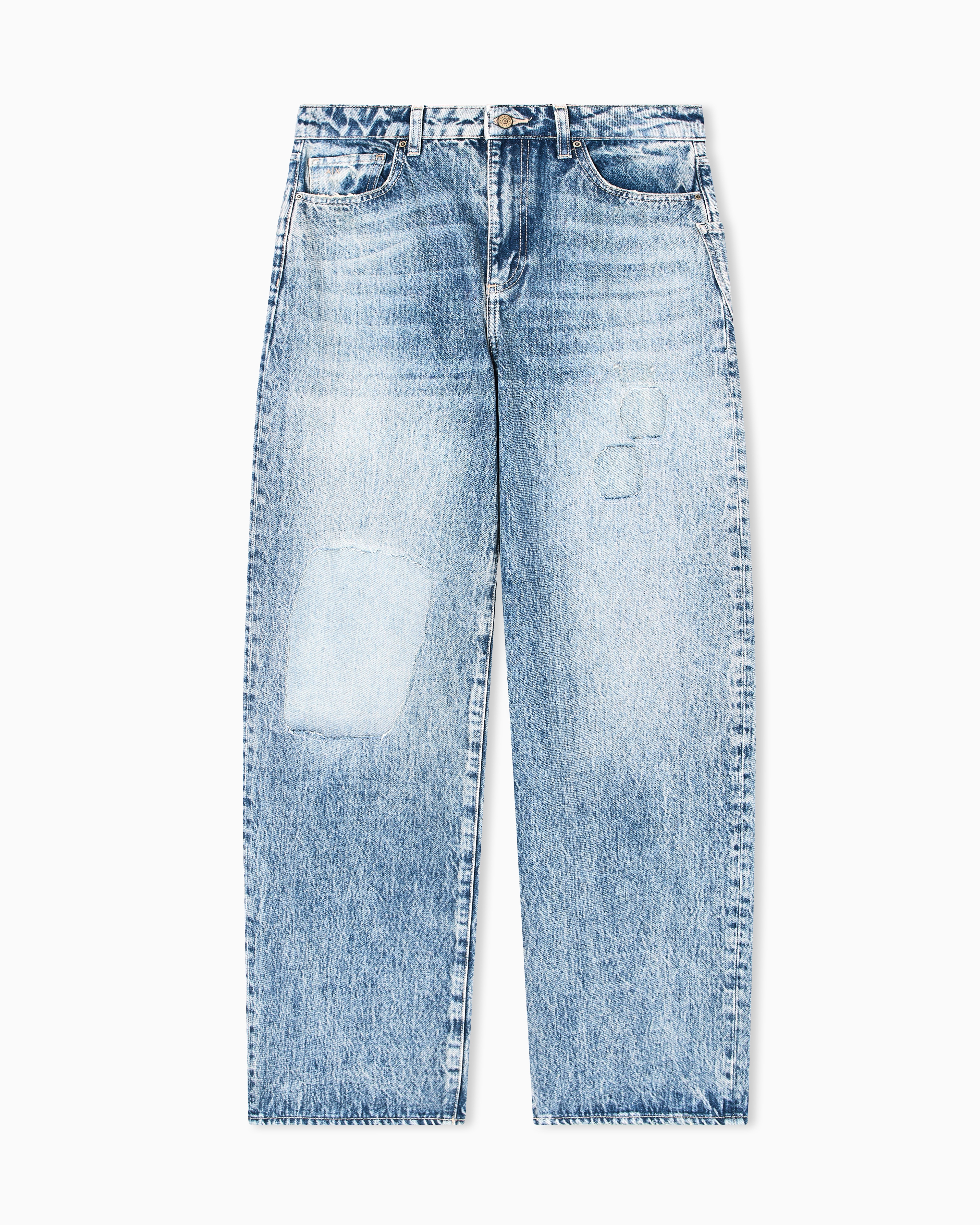 Armani Exchange - Relaxed Jeans, Woman, Blue, Size: