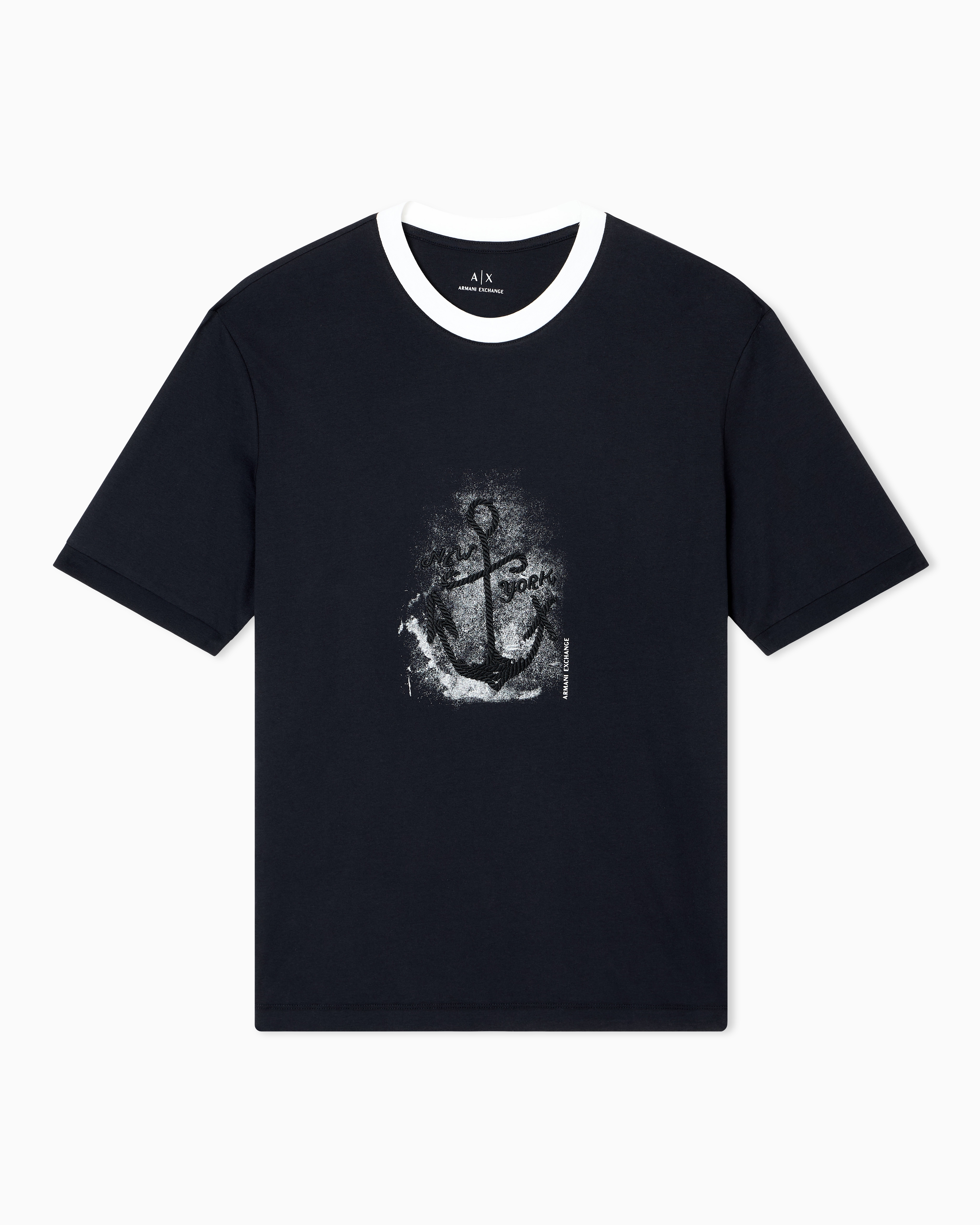 Armani Exchange - Regular Fit T-Shirts, Man, Navy Blue, Size: