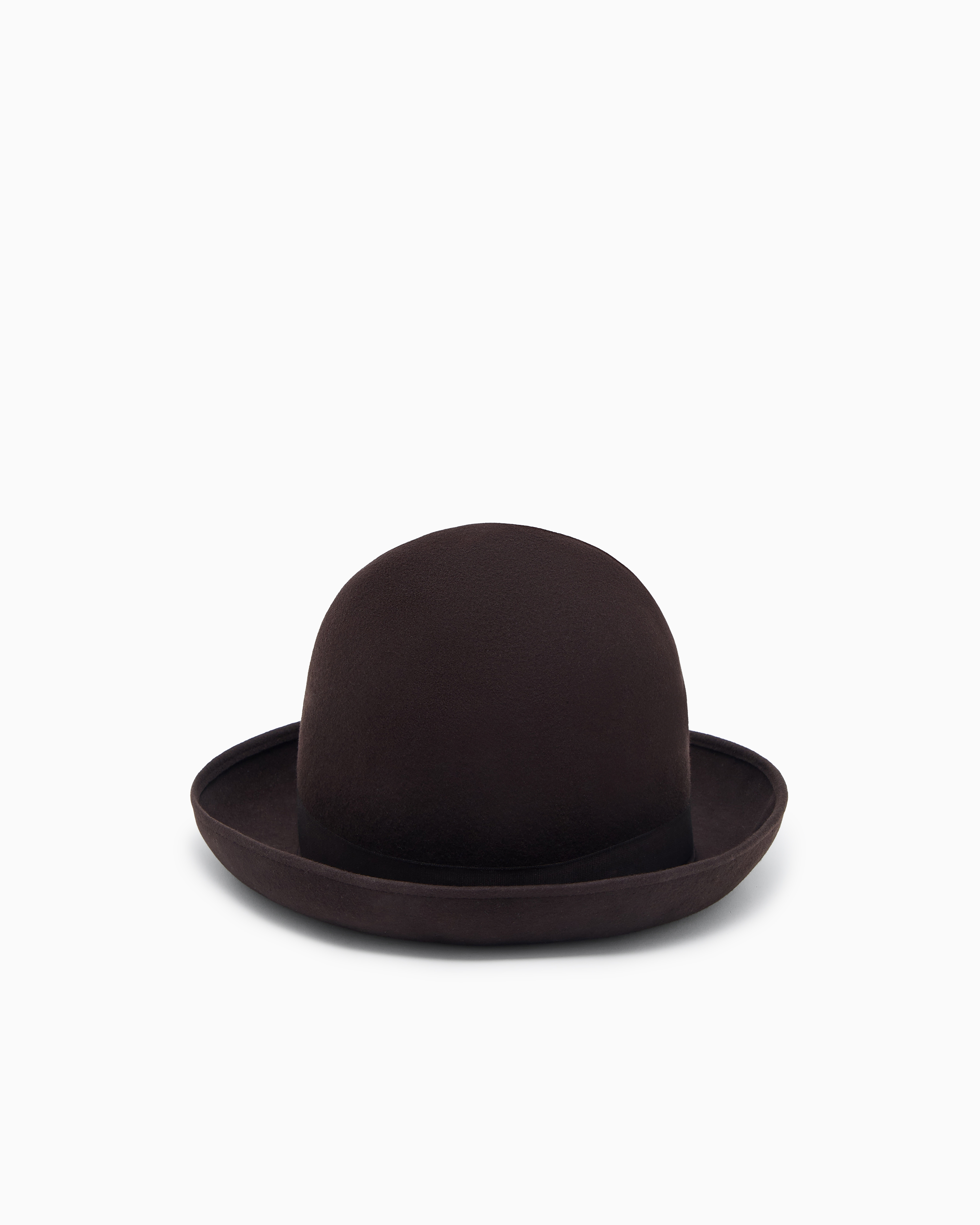 Giorgio Armani Hut Aus Woll-filz In Brown