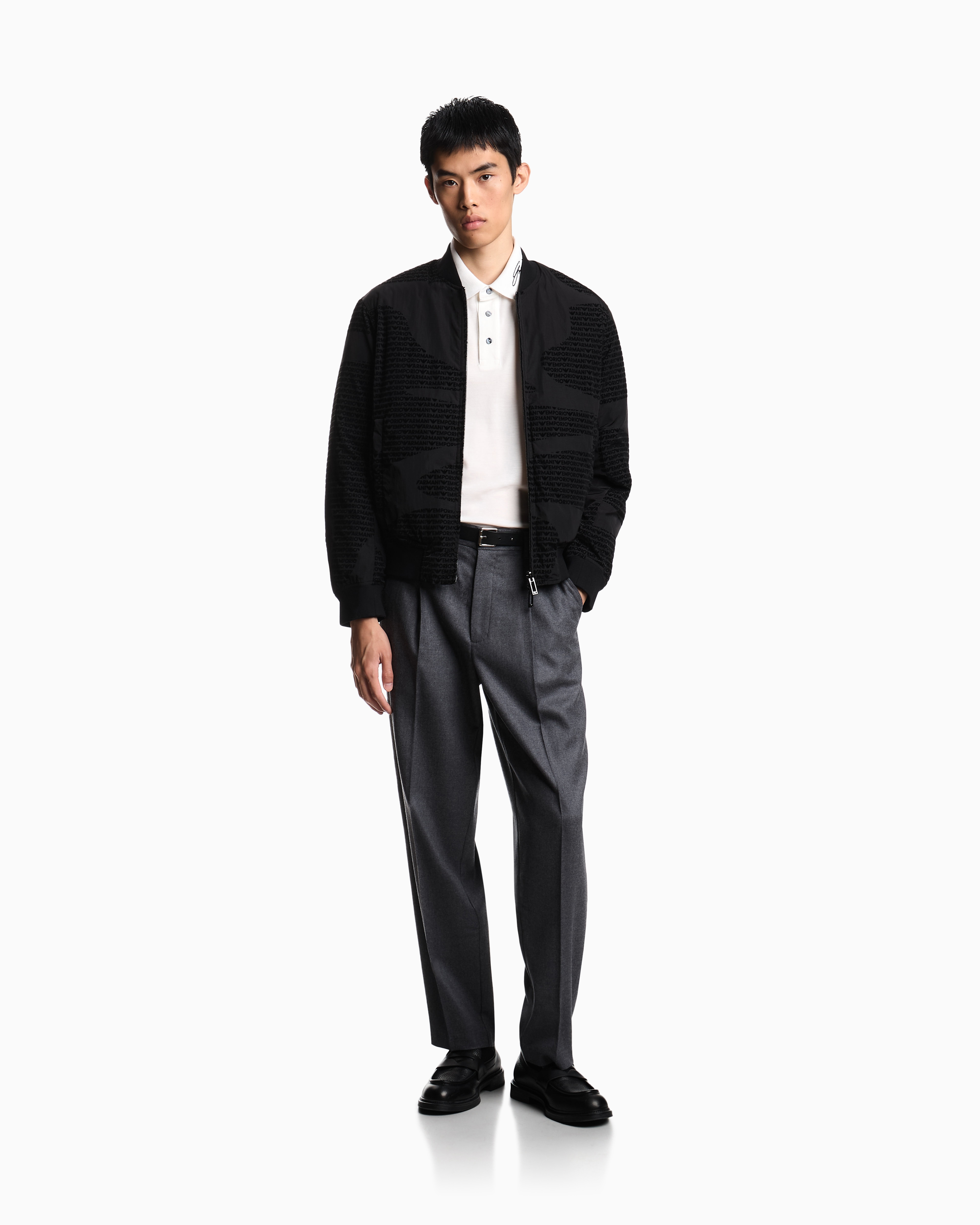 EMPORIO ARMANI ナイロンジャケット　14a 150-160 シャイニーナイロンボンバージャケット | Armani Exchange
