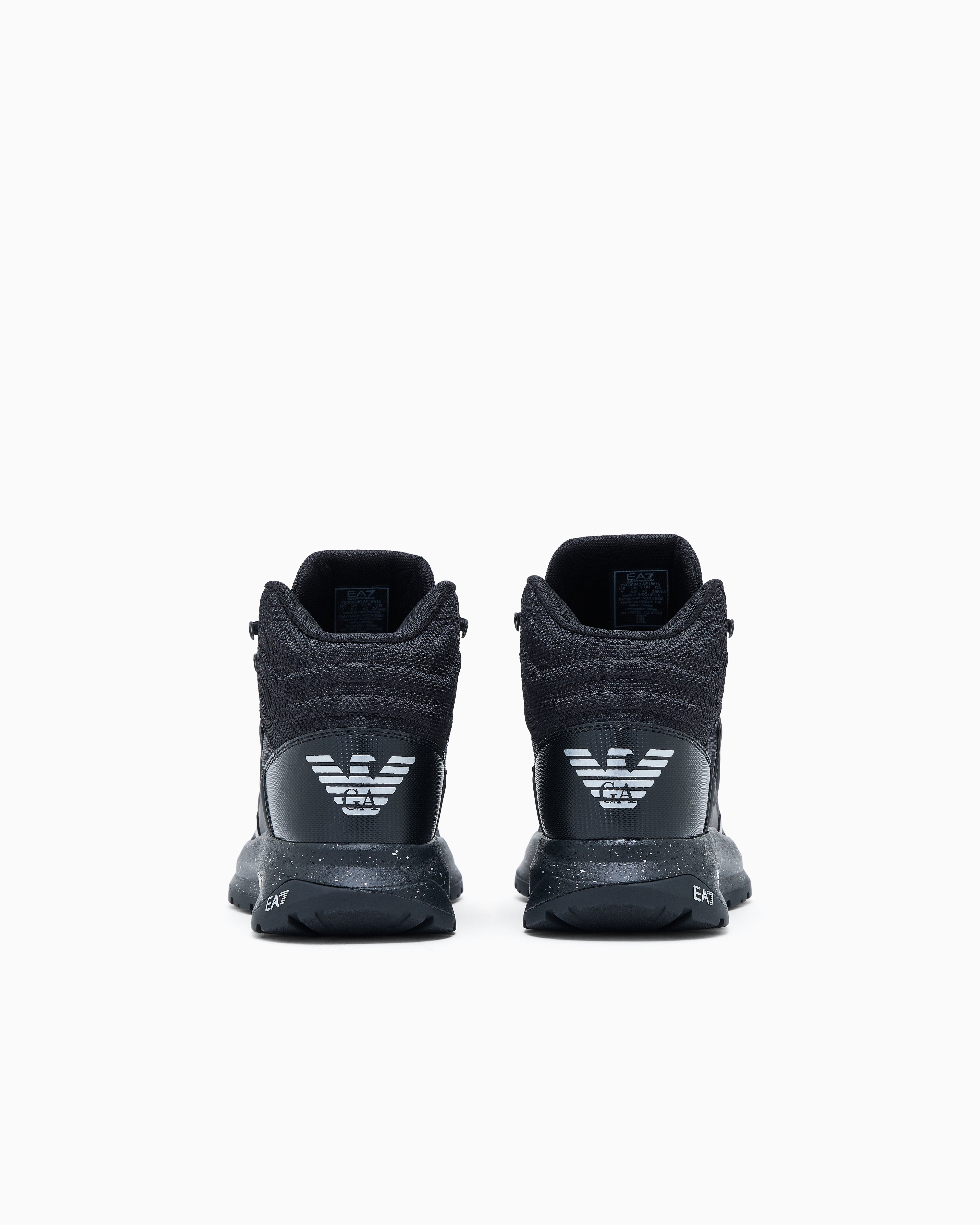 Ea7 Ice Altura Ankle Boots In Black