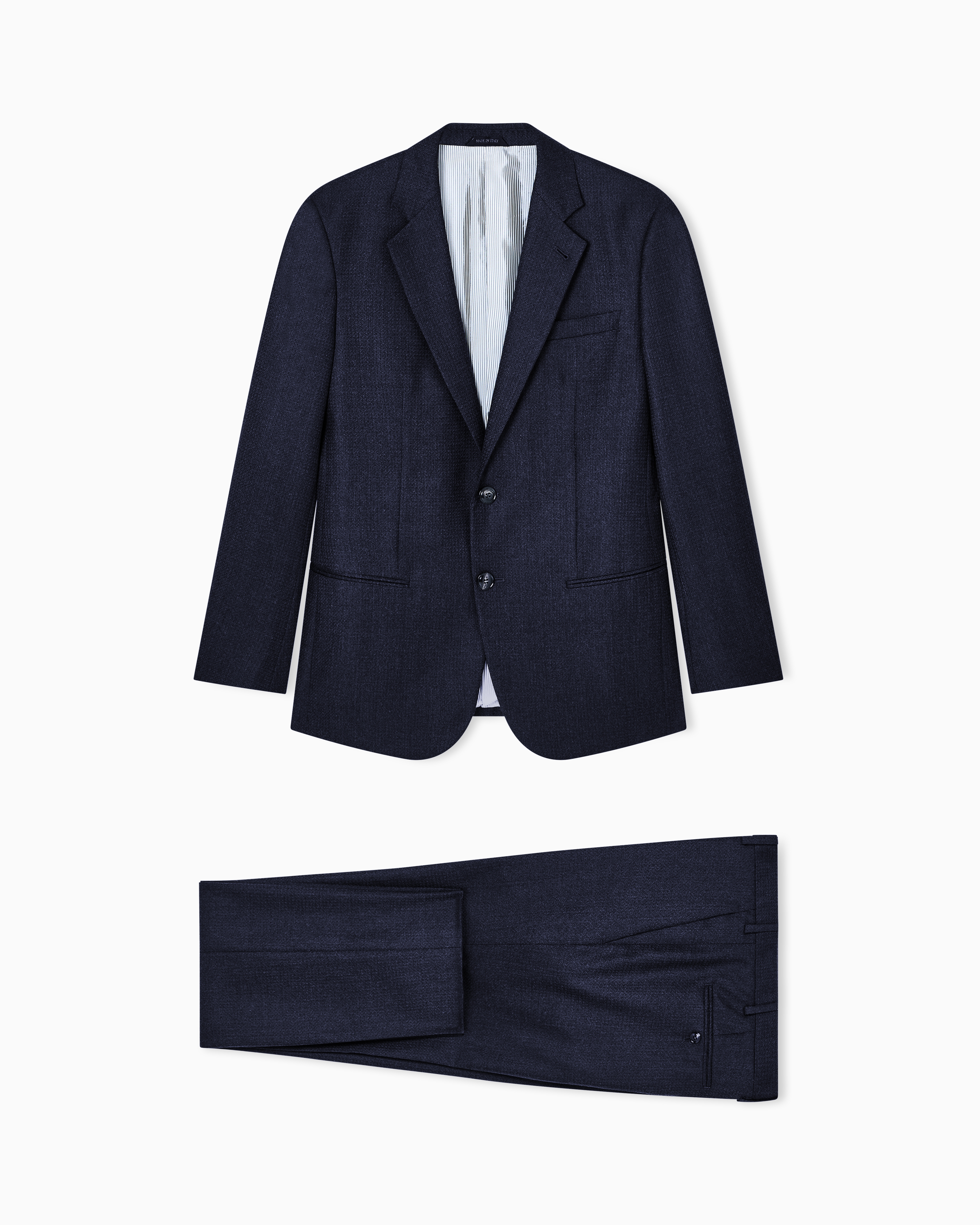 Giorgio Armani Manhattan Line Single-breasted Suit In Houndstooth Wool And Cashmere In Gray