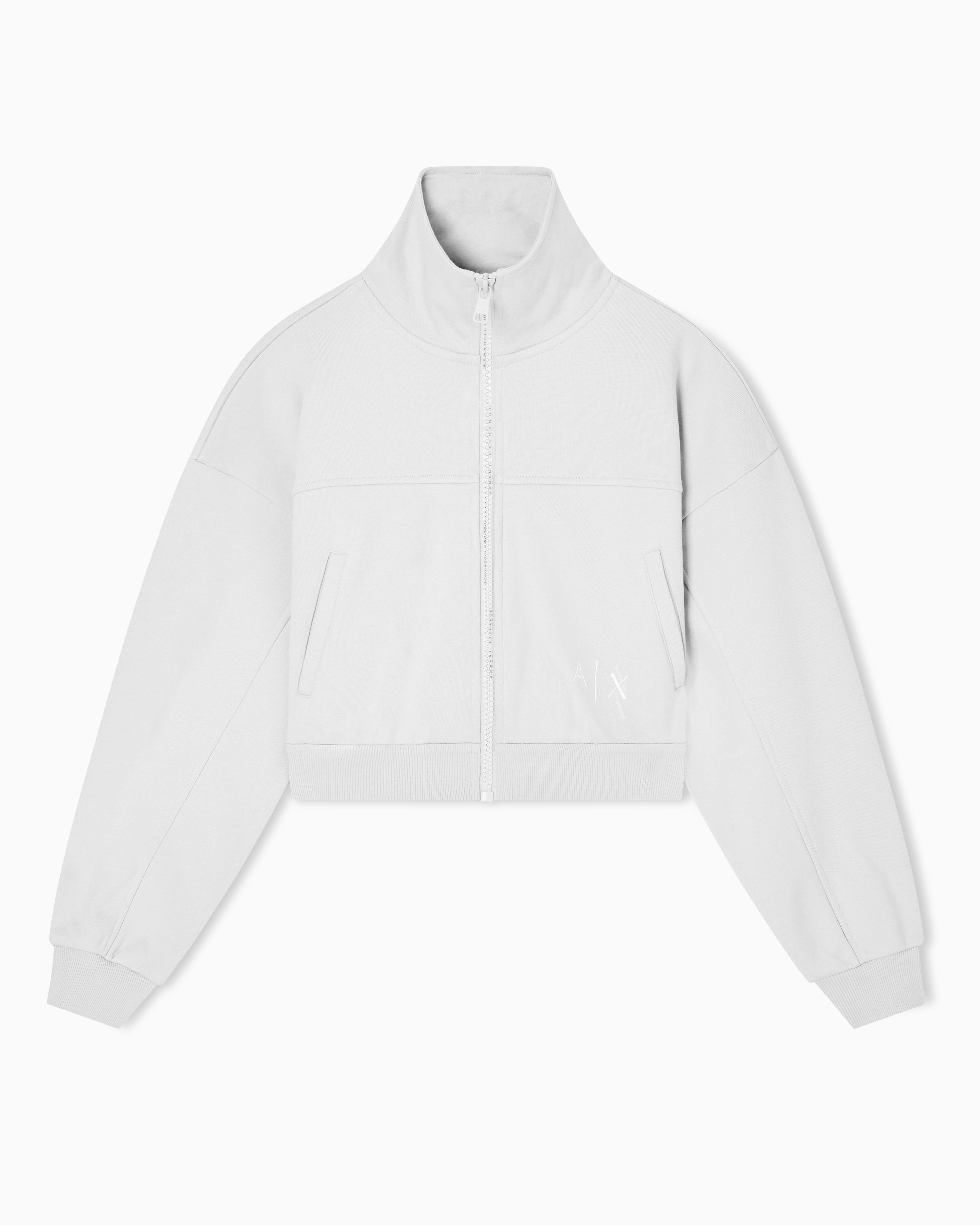 Armani Exchange Zip-up Sweatshirts In White