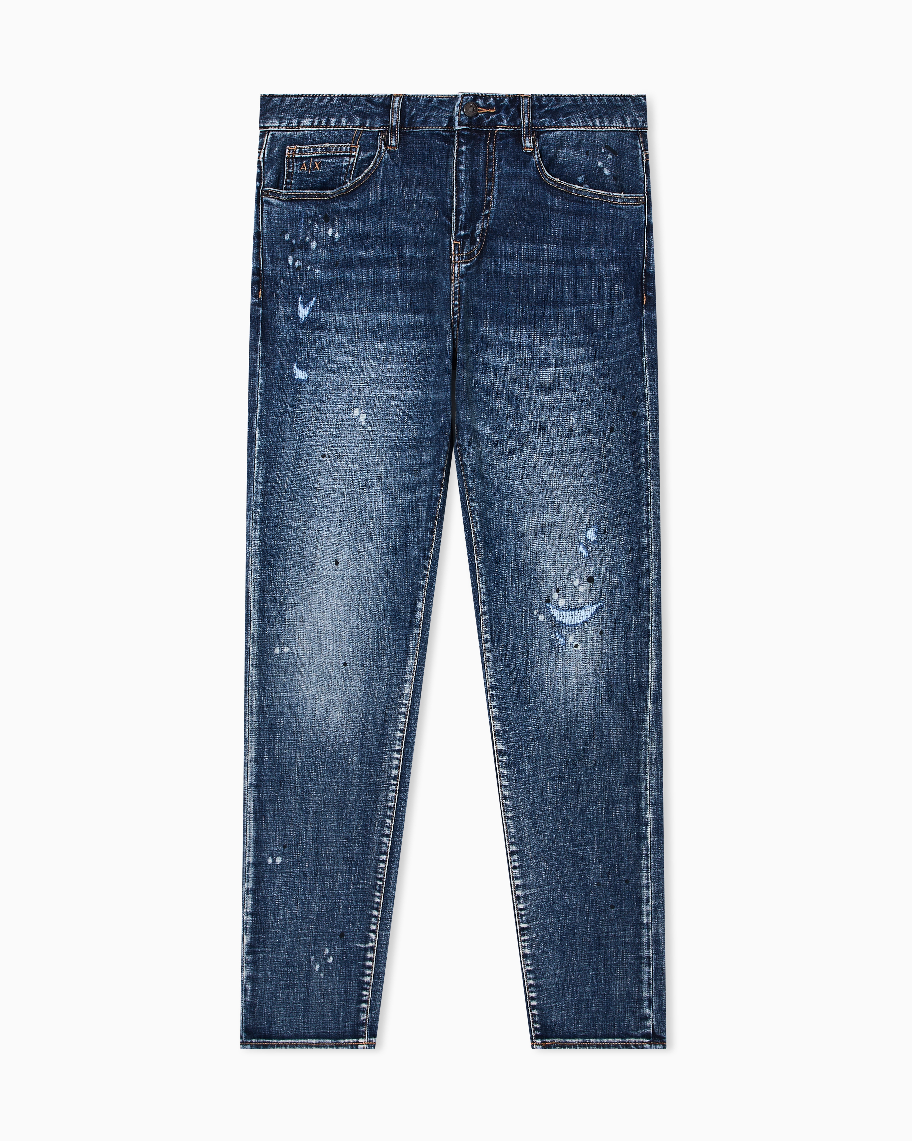 Armani Exchange - Slim fit jeans denim fleece, Man, Blue, Size: